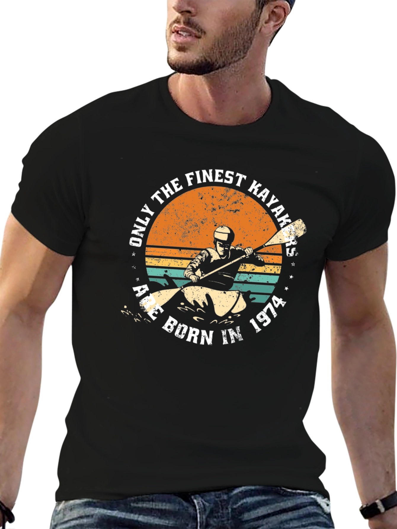 Finest Kayakers Born in 1974 Black T-Shirt