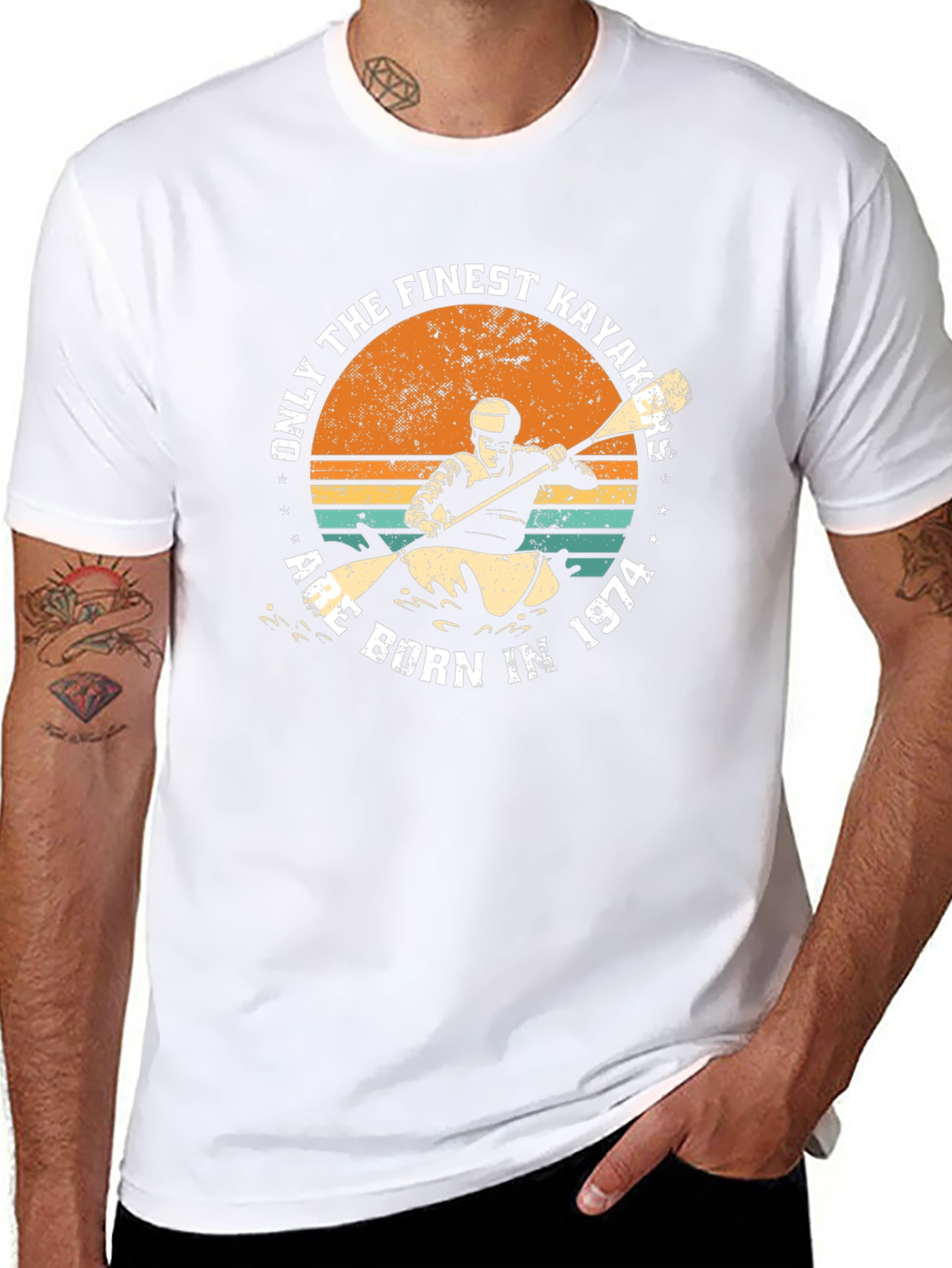 Finest Kayakers Born in 1974 Black T-Shirt