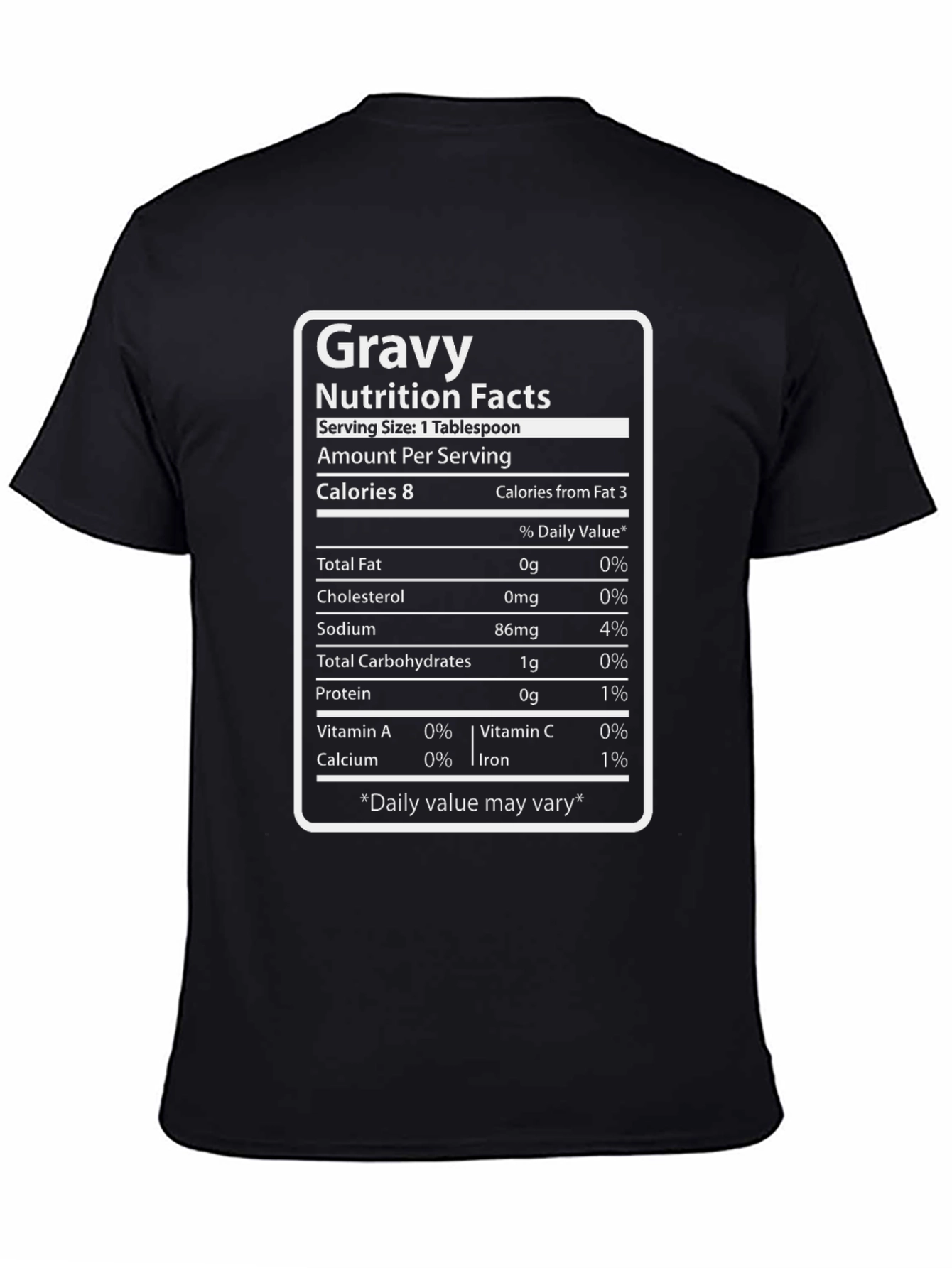 Gravy Nutrition Facts Novelty T-Shirt