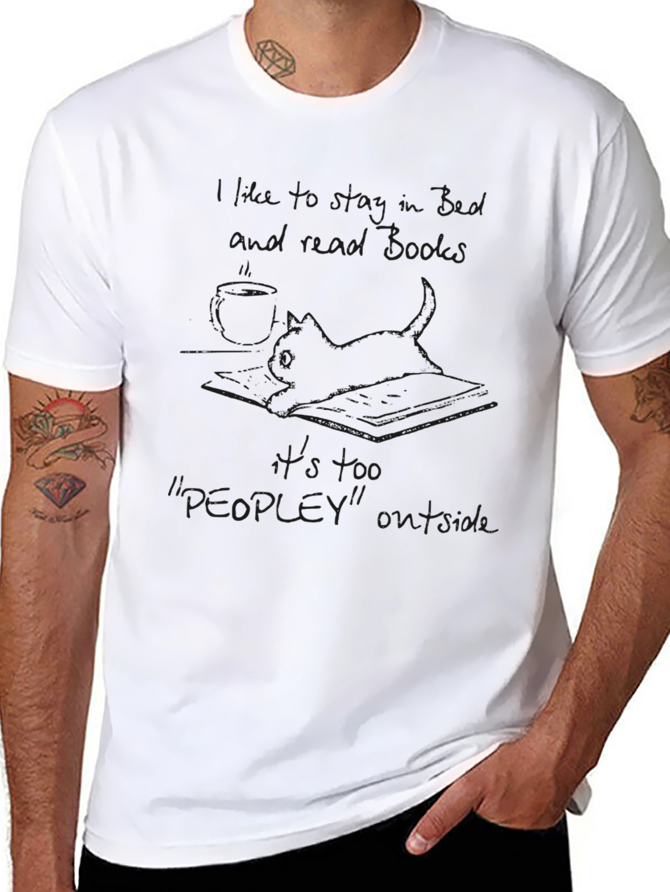 Introverts Paradise: Books Over People T-Shirt