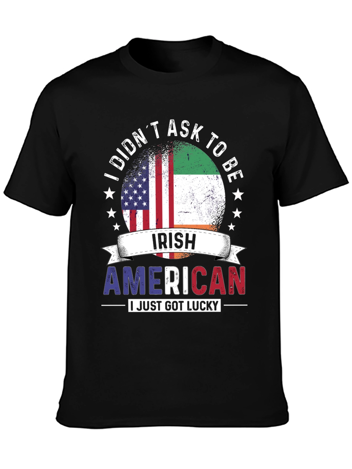 Irish American Flag Graphic T-Shirt