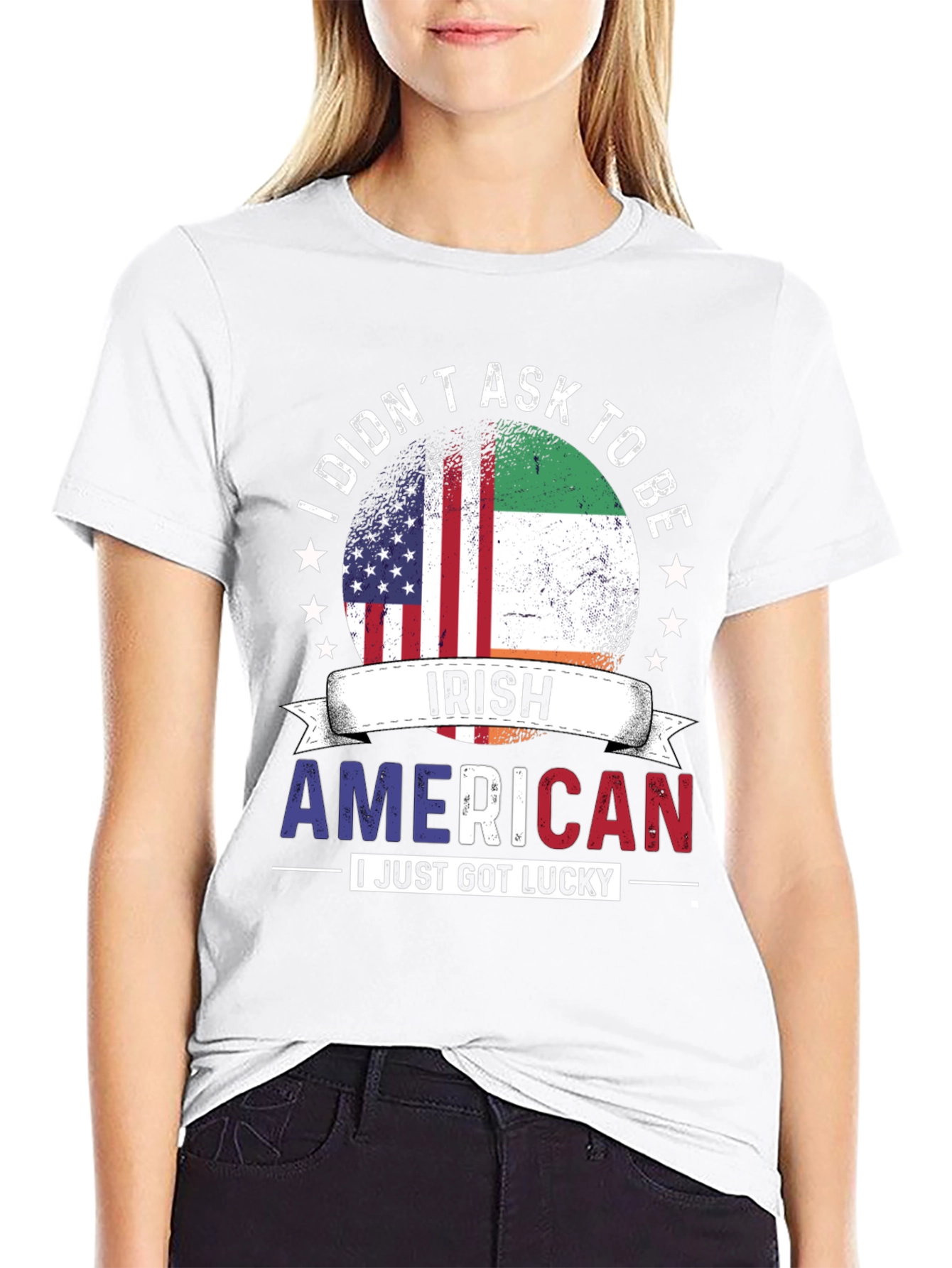 Irish American Flag Graphic T-Shirt