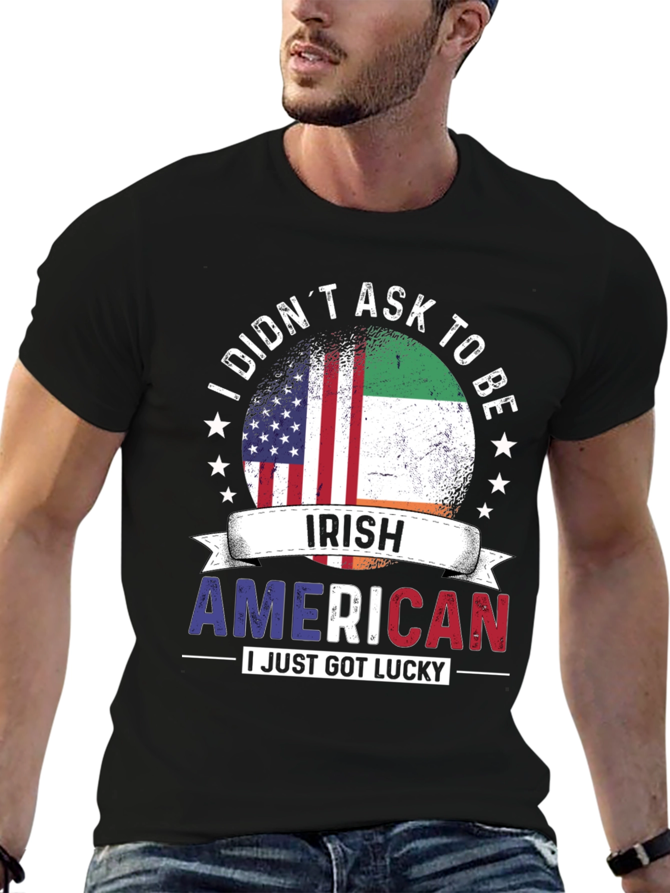 Irish American Flag Graphic T-Shirt