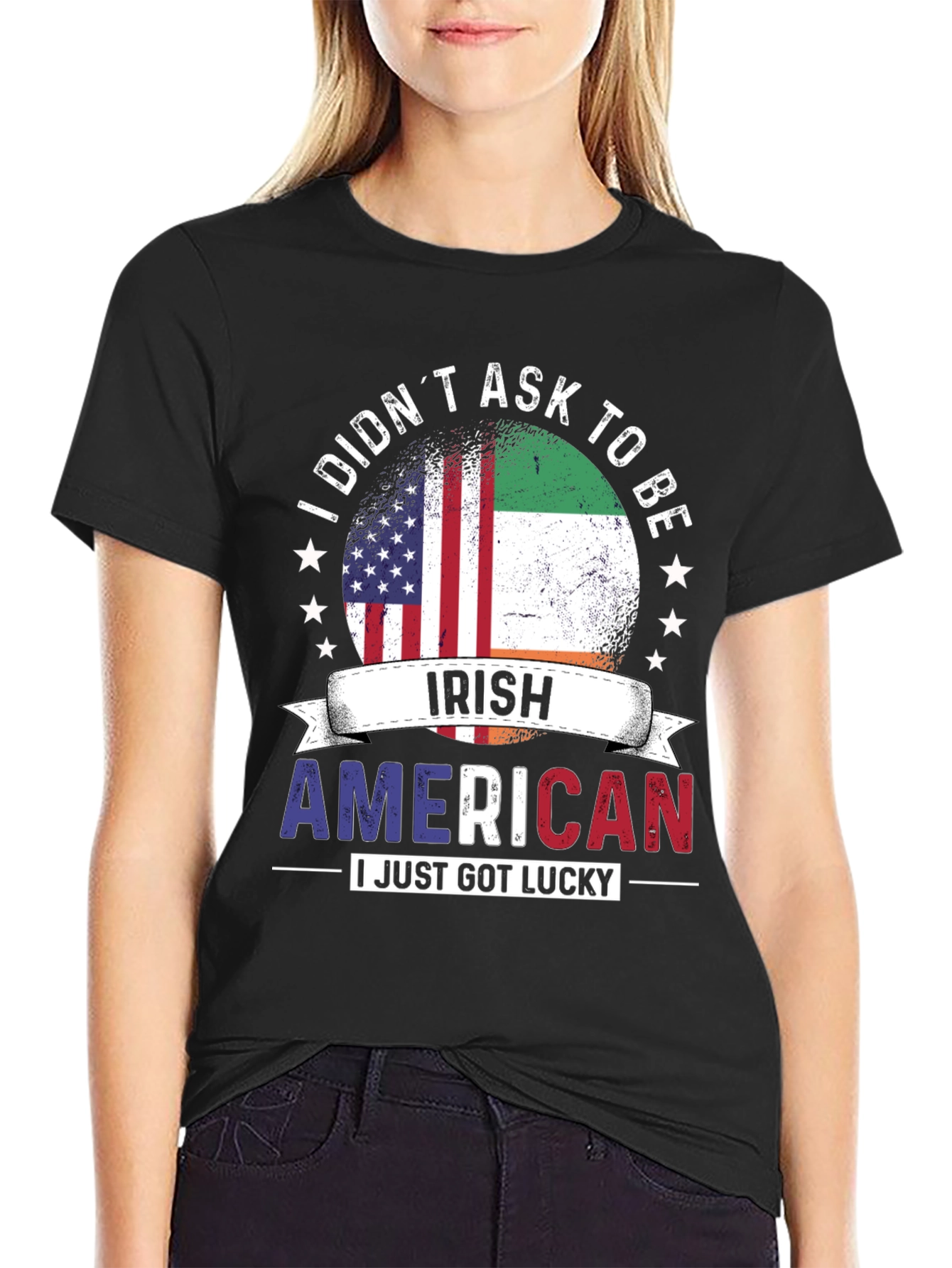 Irish American Flag Graphic T-Shirt