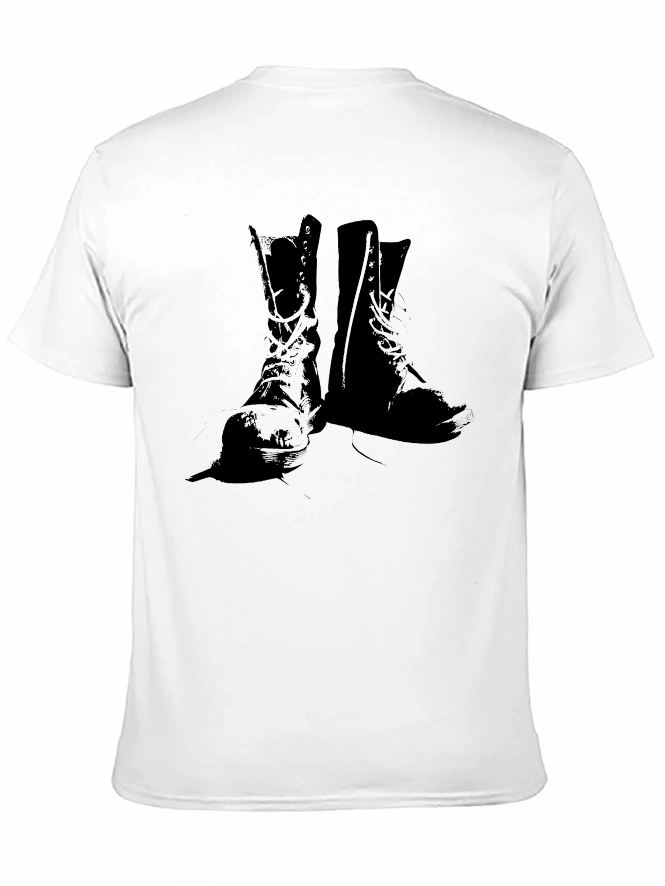 Graphic Boot Print Black T-Shirt