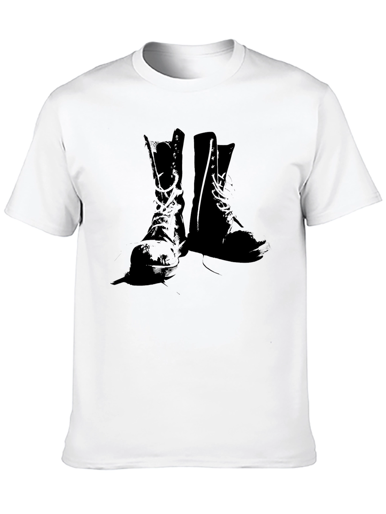 Graphic Boot Print Black T-Shirt