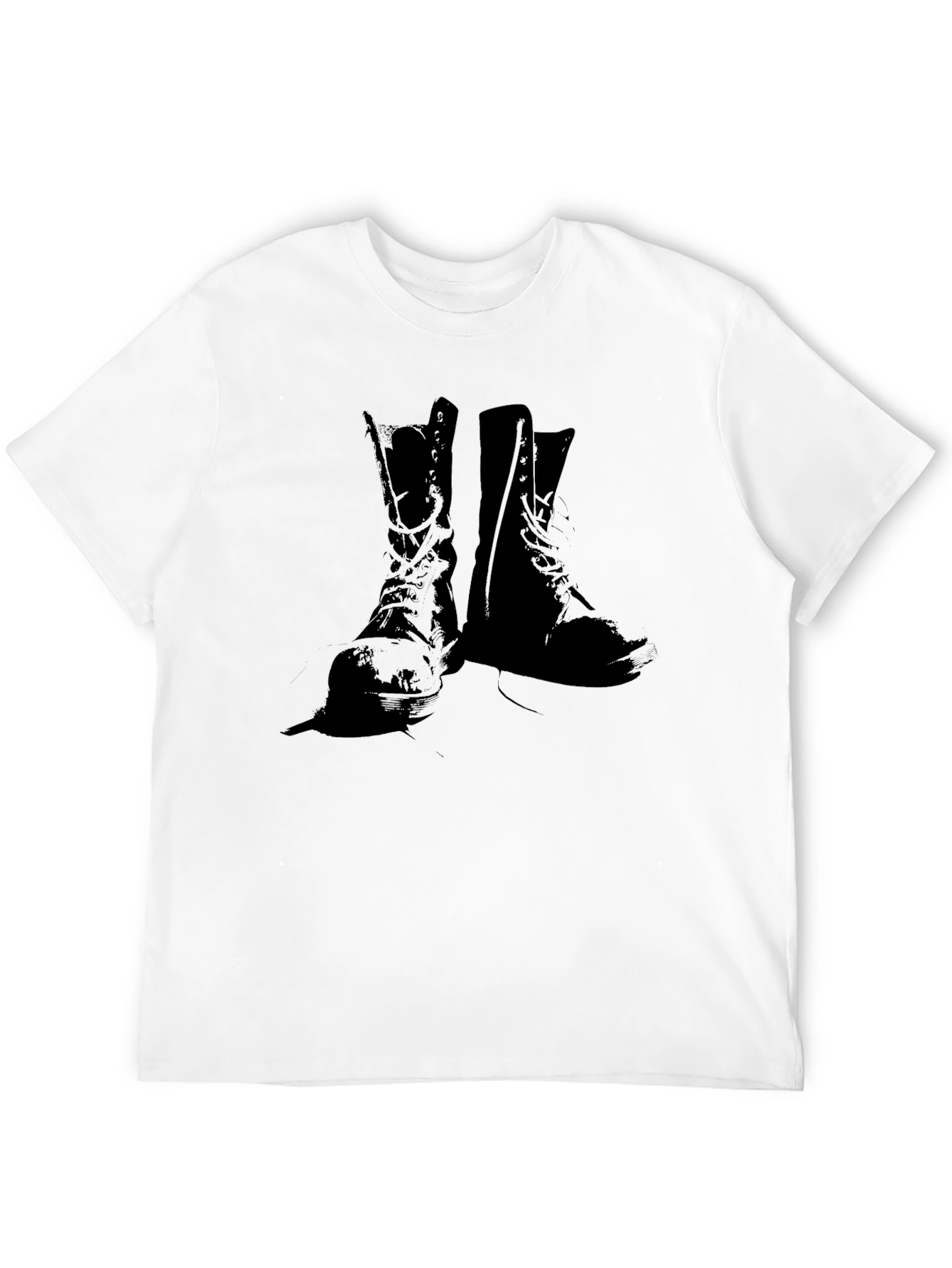 Graphic Boot Print Black T-Shirt