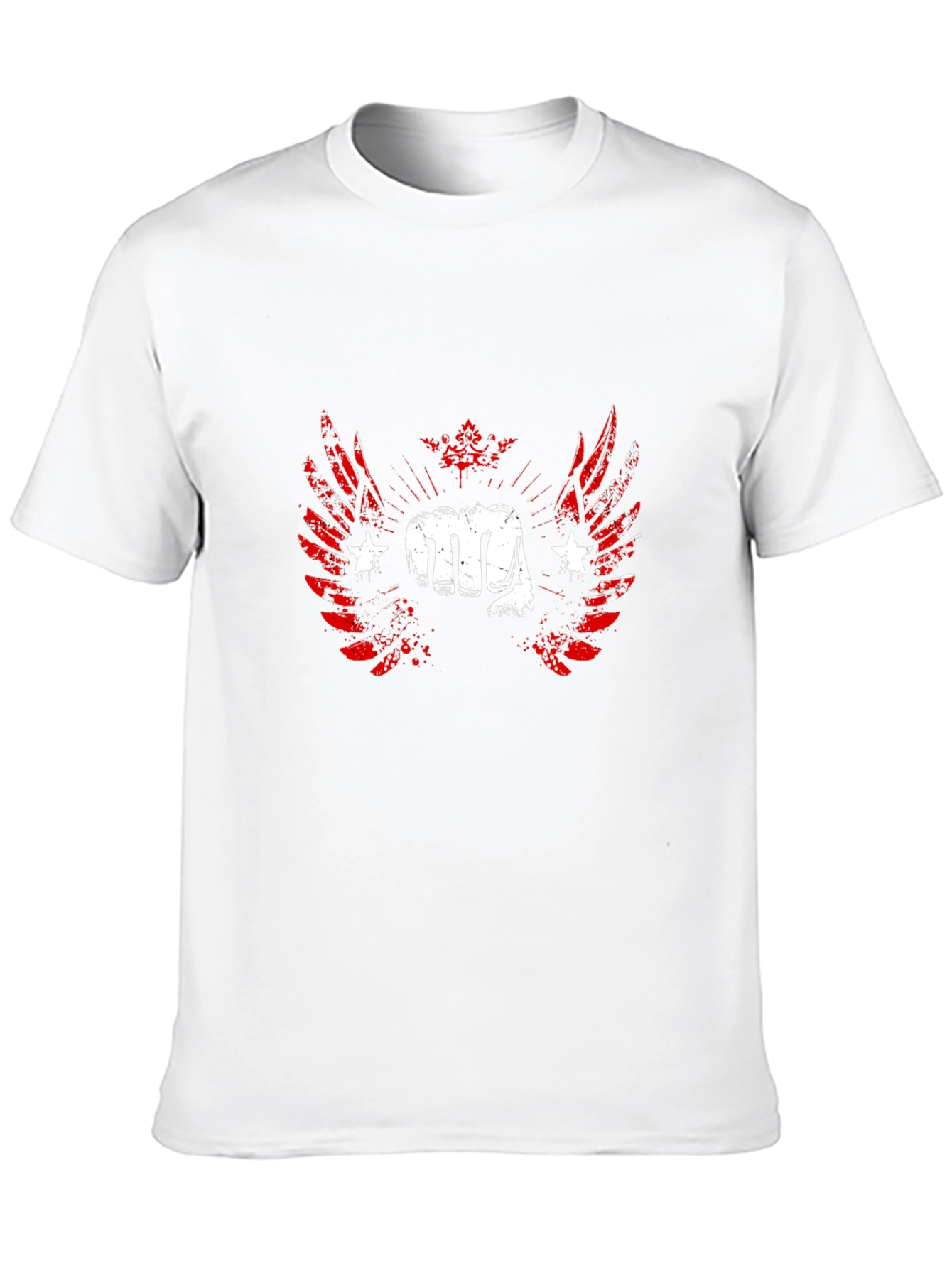 Winged Fist Graphic Print T-Shirt - Black