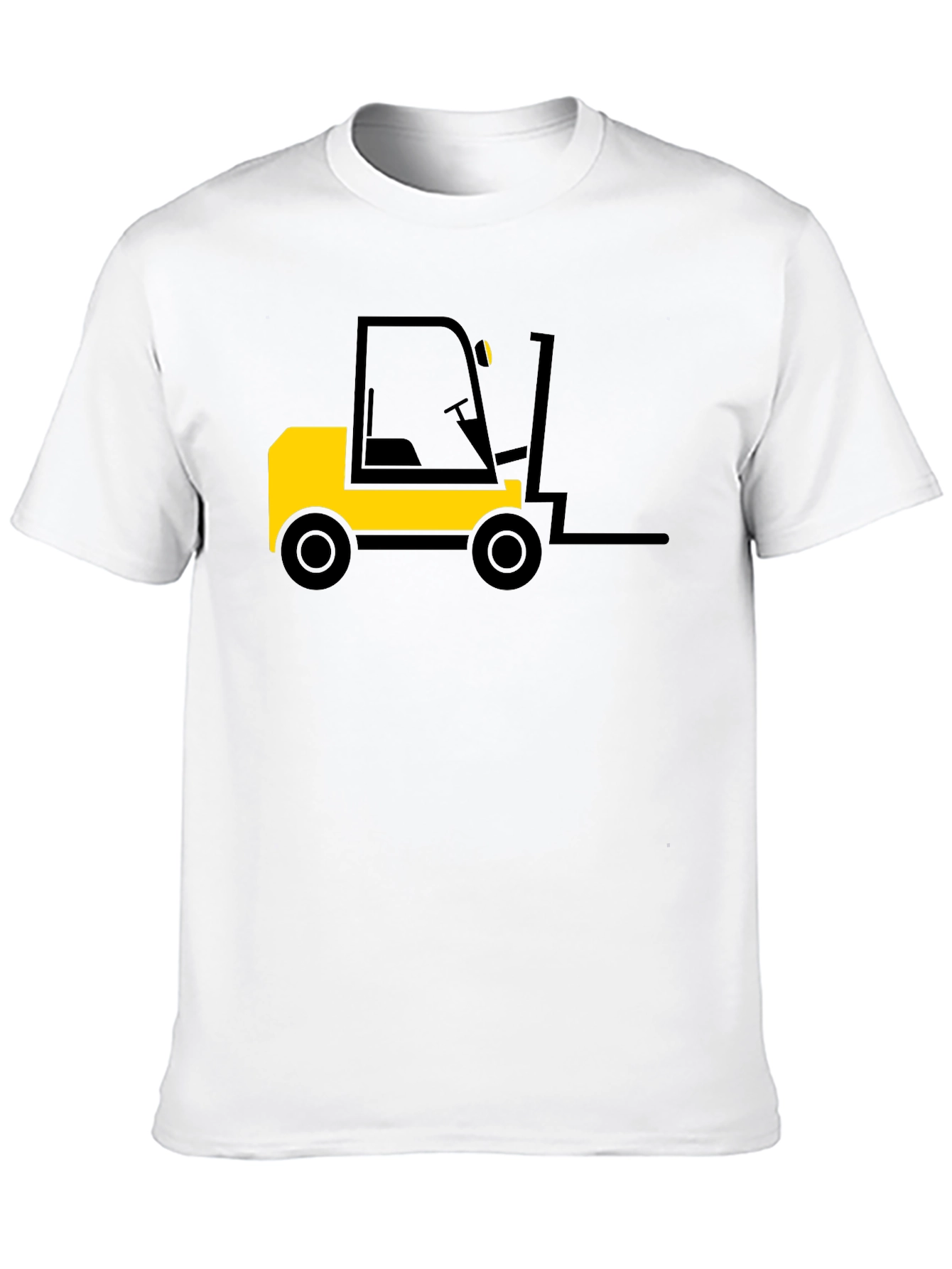 Forklift Graphic Black T-Shirt - Heavy Duty Style
