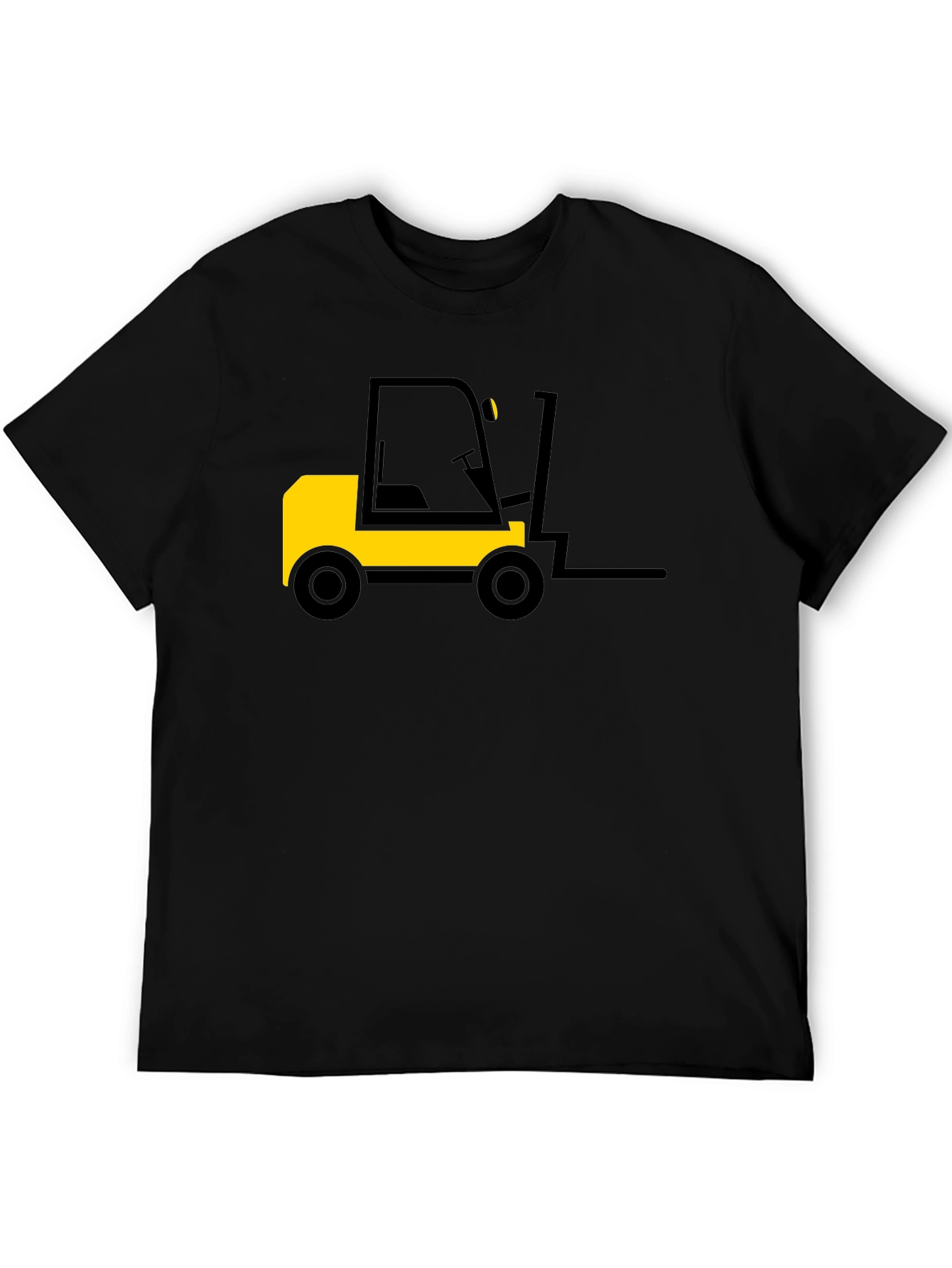 Forklift Graphic Black T-Shirt - Heavy Duty Style
