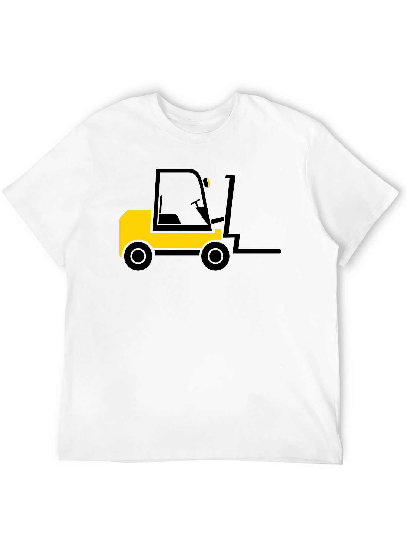Forklift Graphic Black T-Shirt - Heavy Duty Style