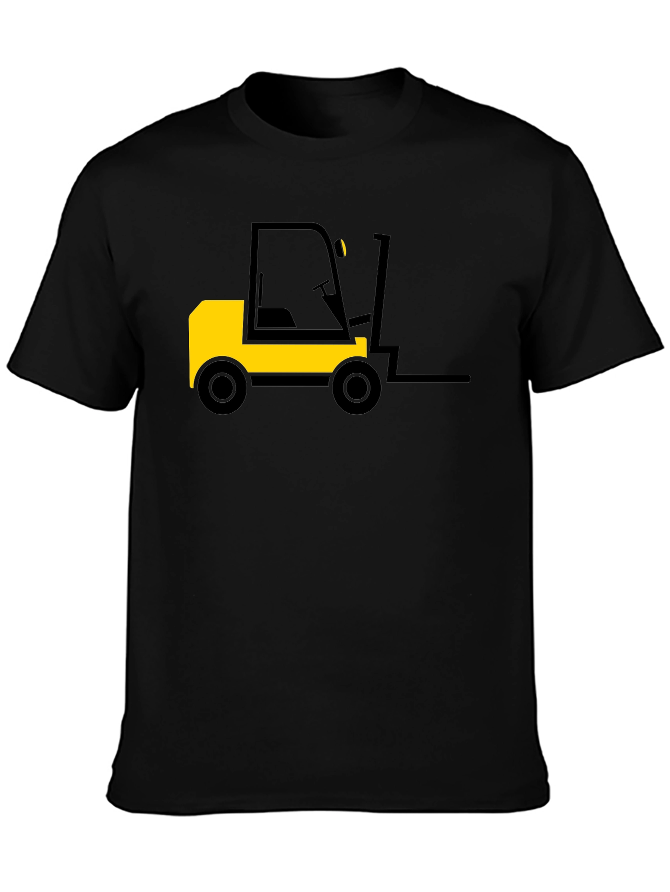 Forklift Graphic Black T-Shirt - Heavy Duty Style