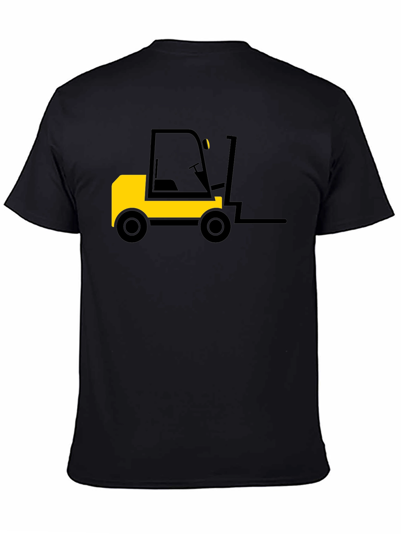 Forklift Graphic Black T-Shirt - Heavy Duty Style