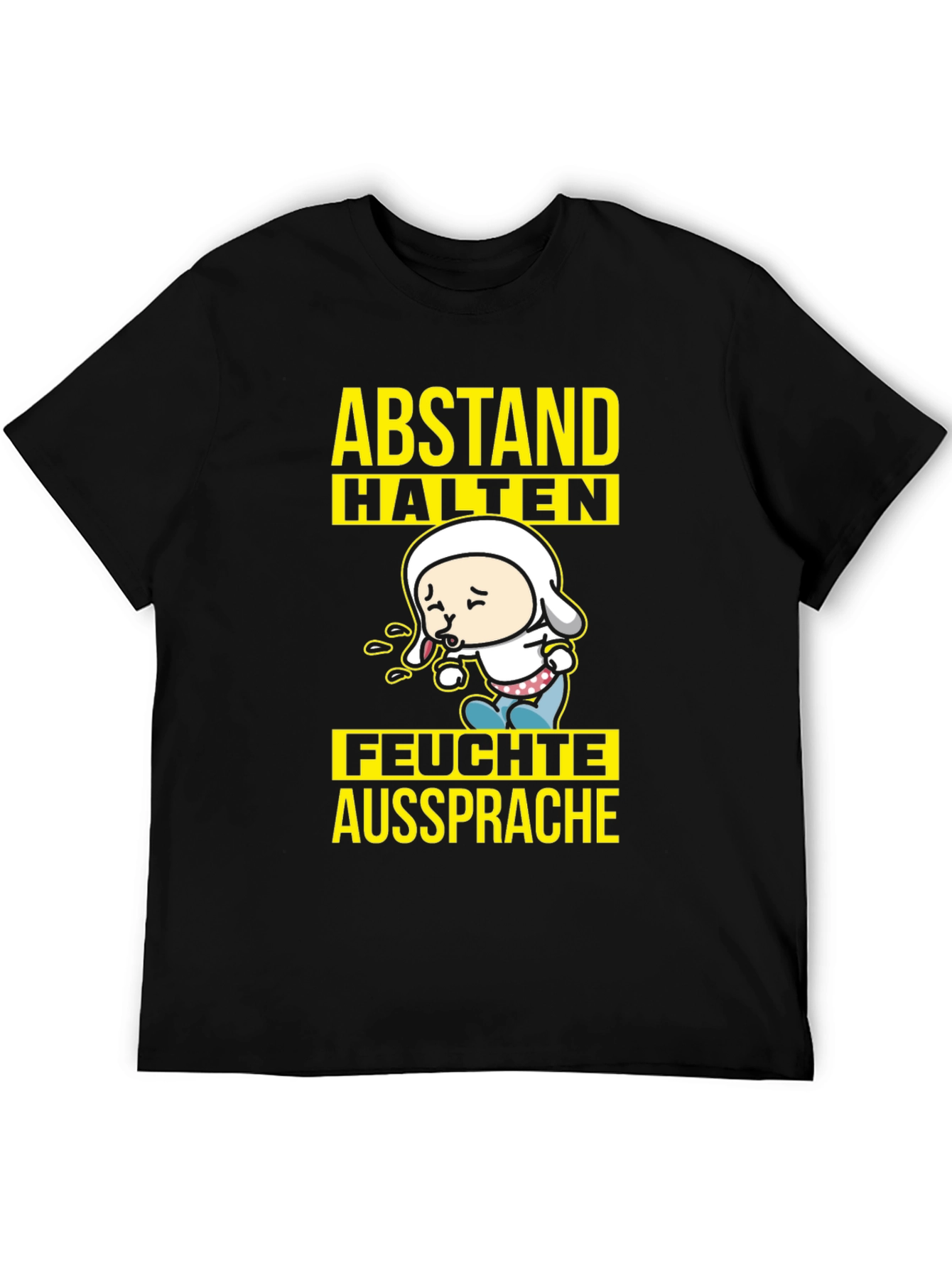 Abstand Halten T-Shirt - Funny German Social Distancing Tee