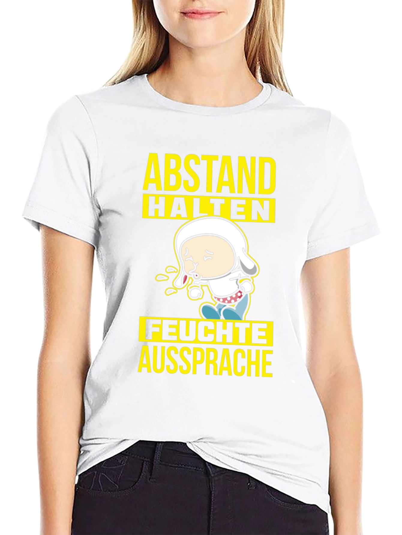 Abstand Halten T-Shirt - Funny German Social Distancing Tee