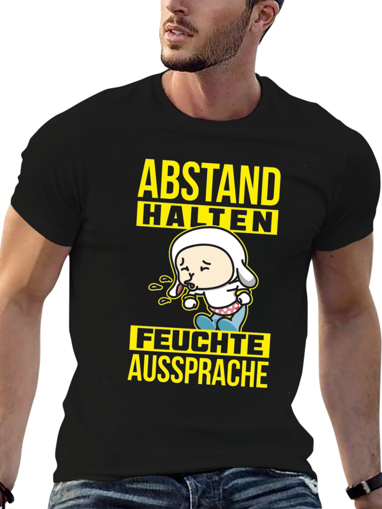 Abstand Halten T-Shirt - Funny German Social Distancing Tee