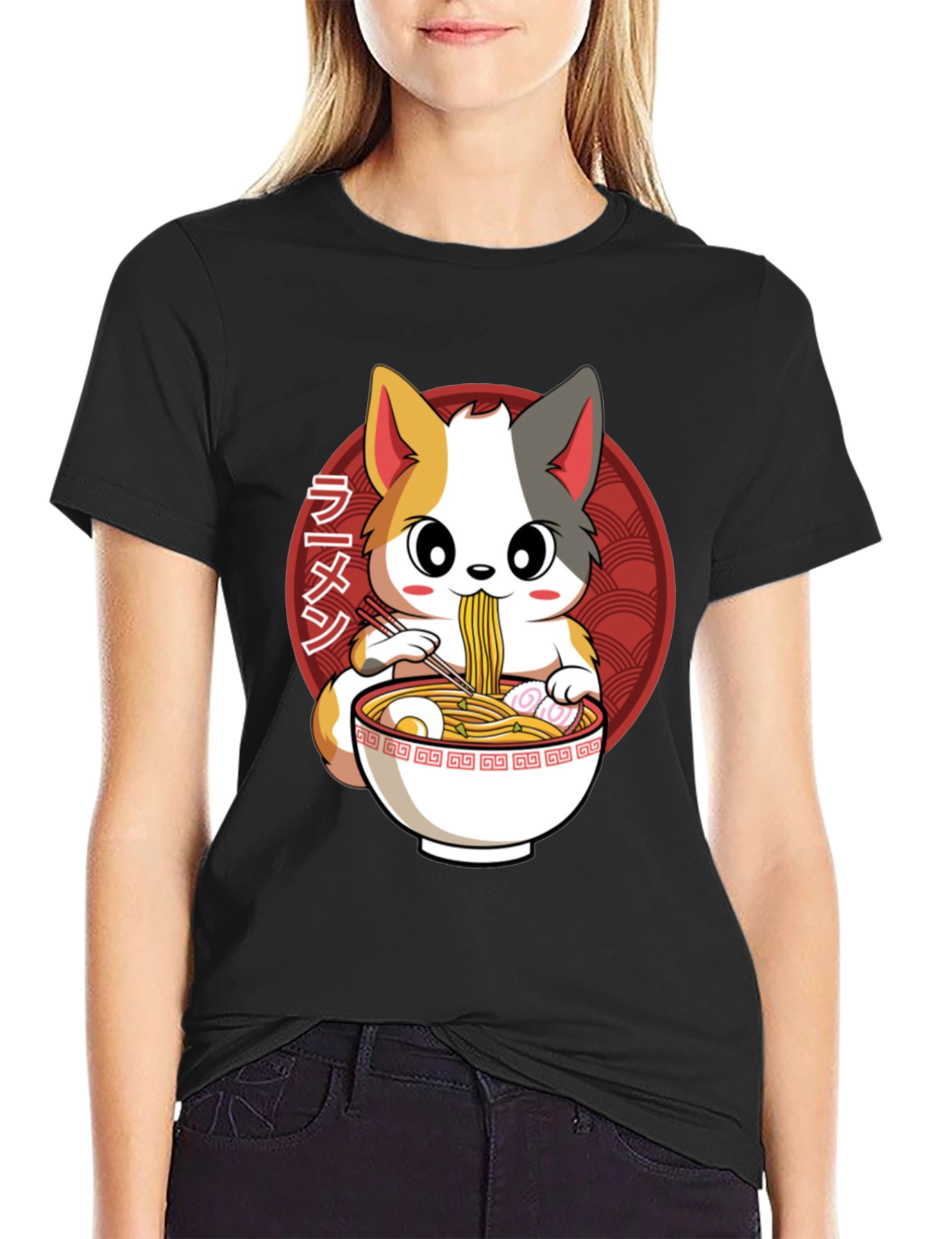 Kawaii Cat Ramen T-Shirt
