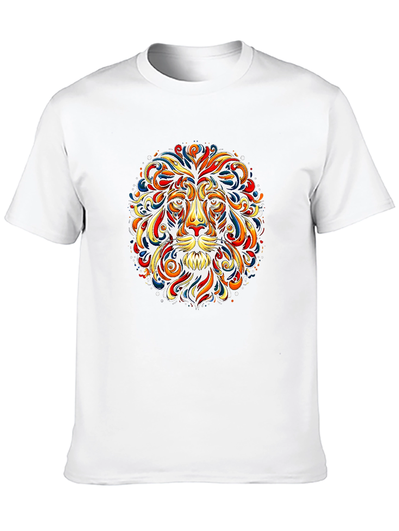 Vibrant Lion Graphic Tee - Bold Art T-Shirt