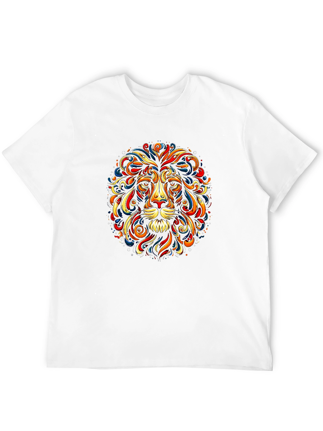 Vibrant Lion Graphic Tee - Bold Art T-Shirt