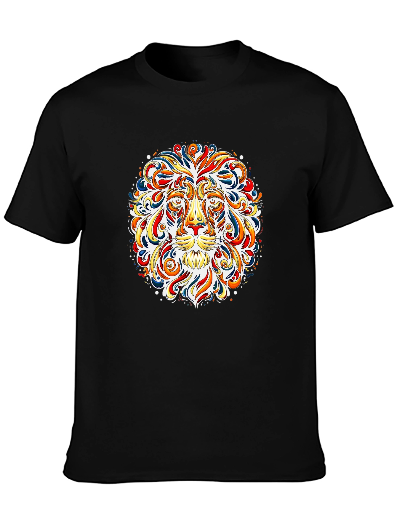 Vibrant Lion Graphic Tee - Bold Art T-Shirt