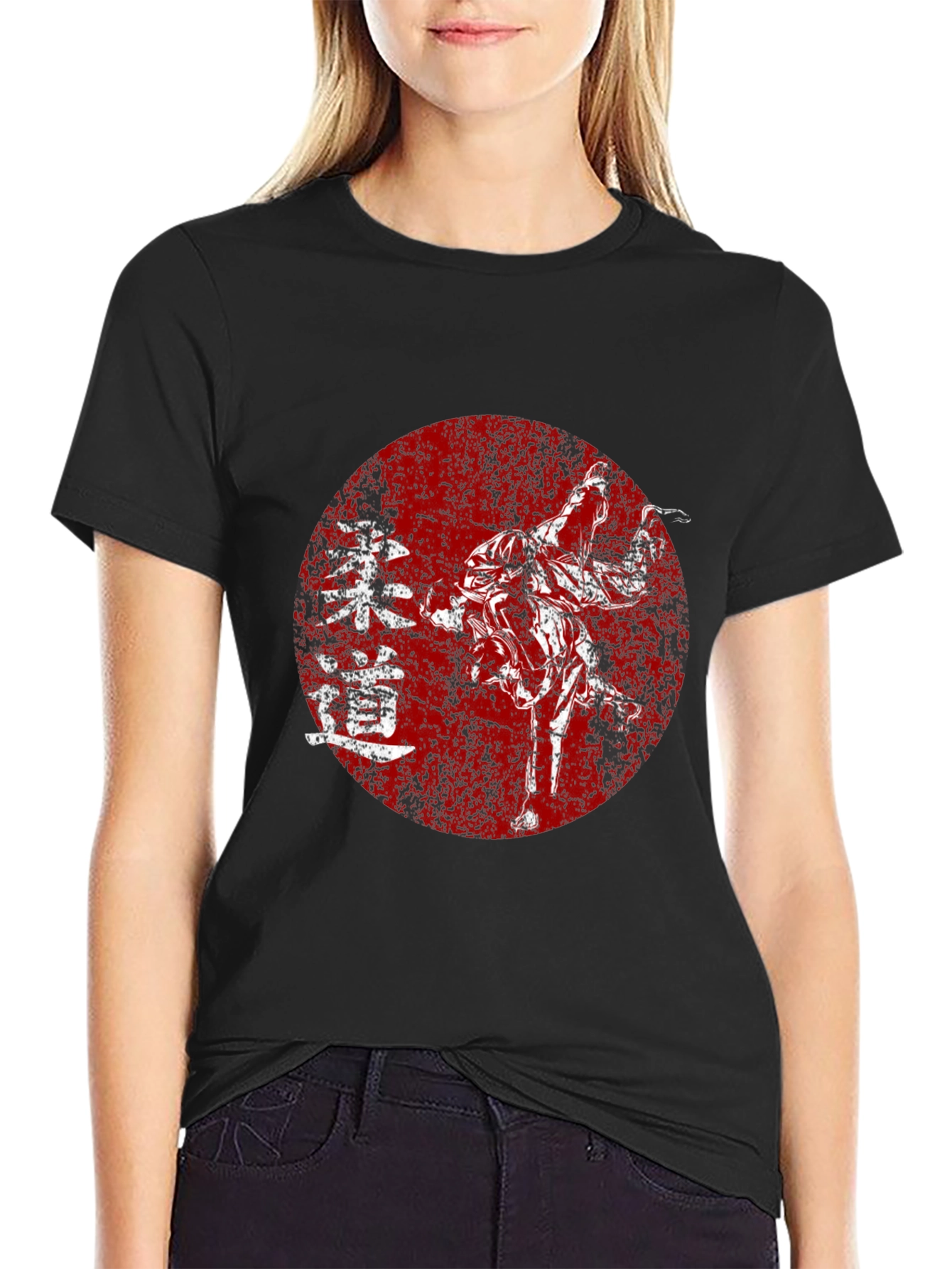 Judo Kanji Graphic T-Shirt - Black