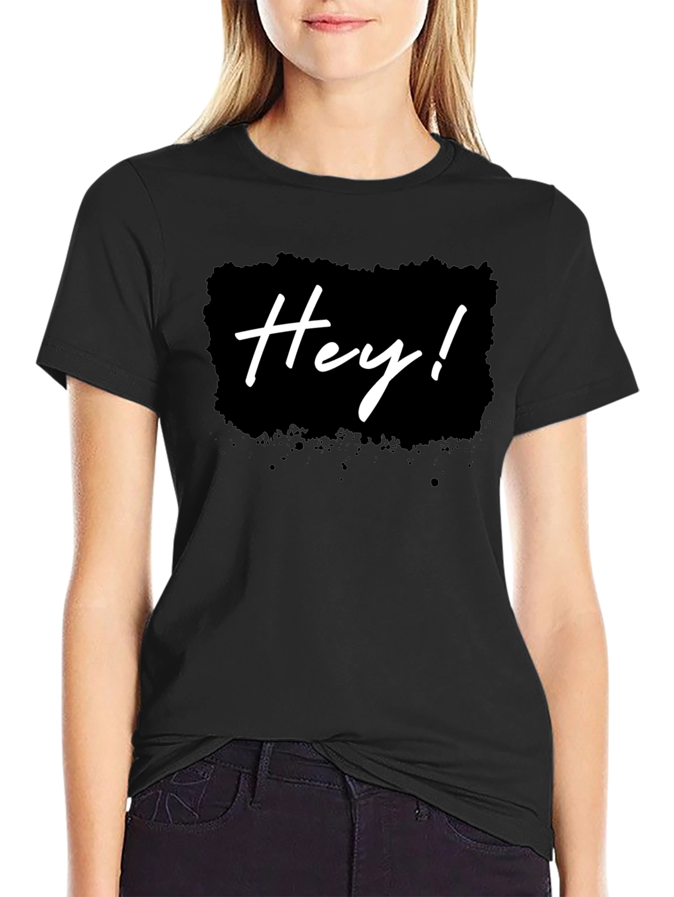 Hey! Graphic Black T-Shirt
