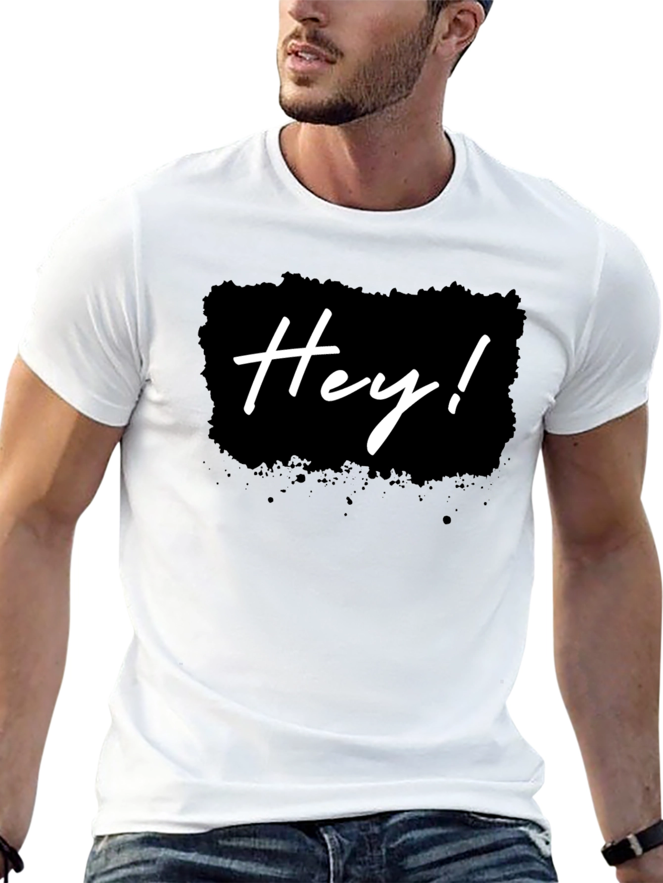 Hey! Graphic Black T-Shirt