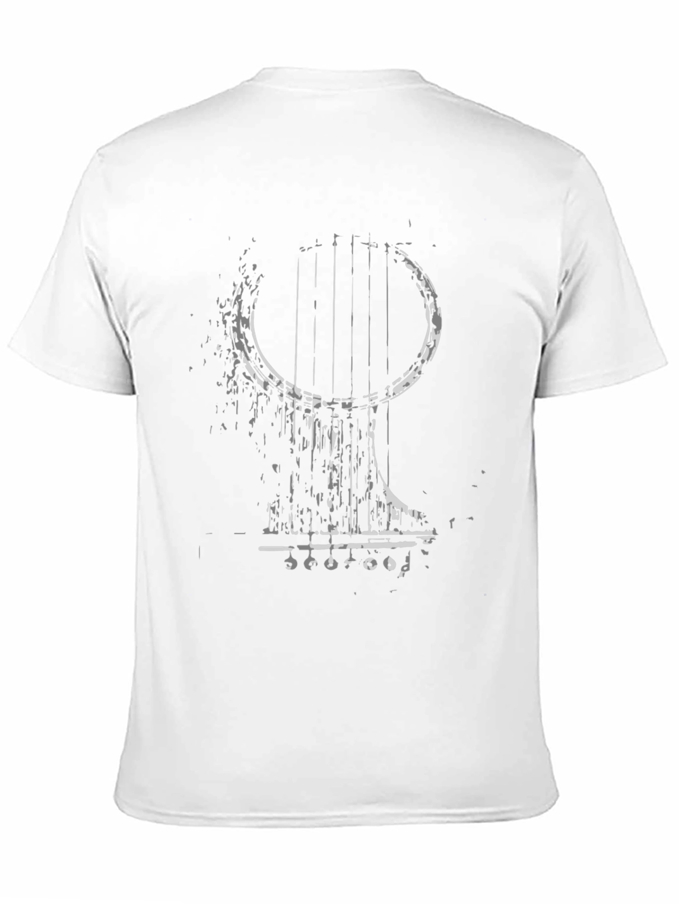 Abstract Guitar Graphic Tee - Black