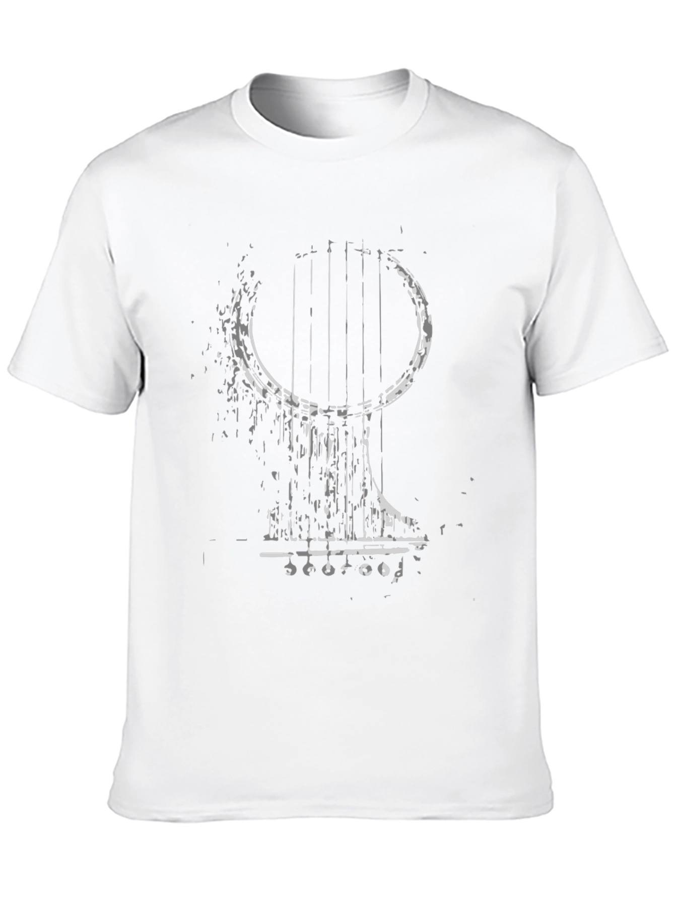 Abstract Guitar Graphic Tee - Black