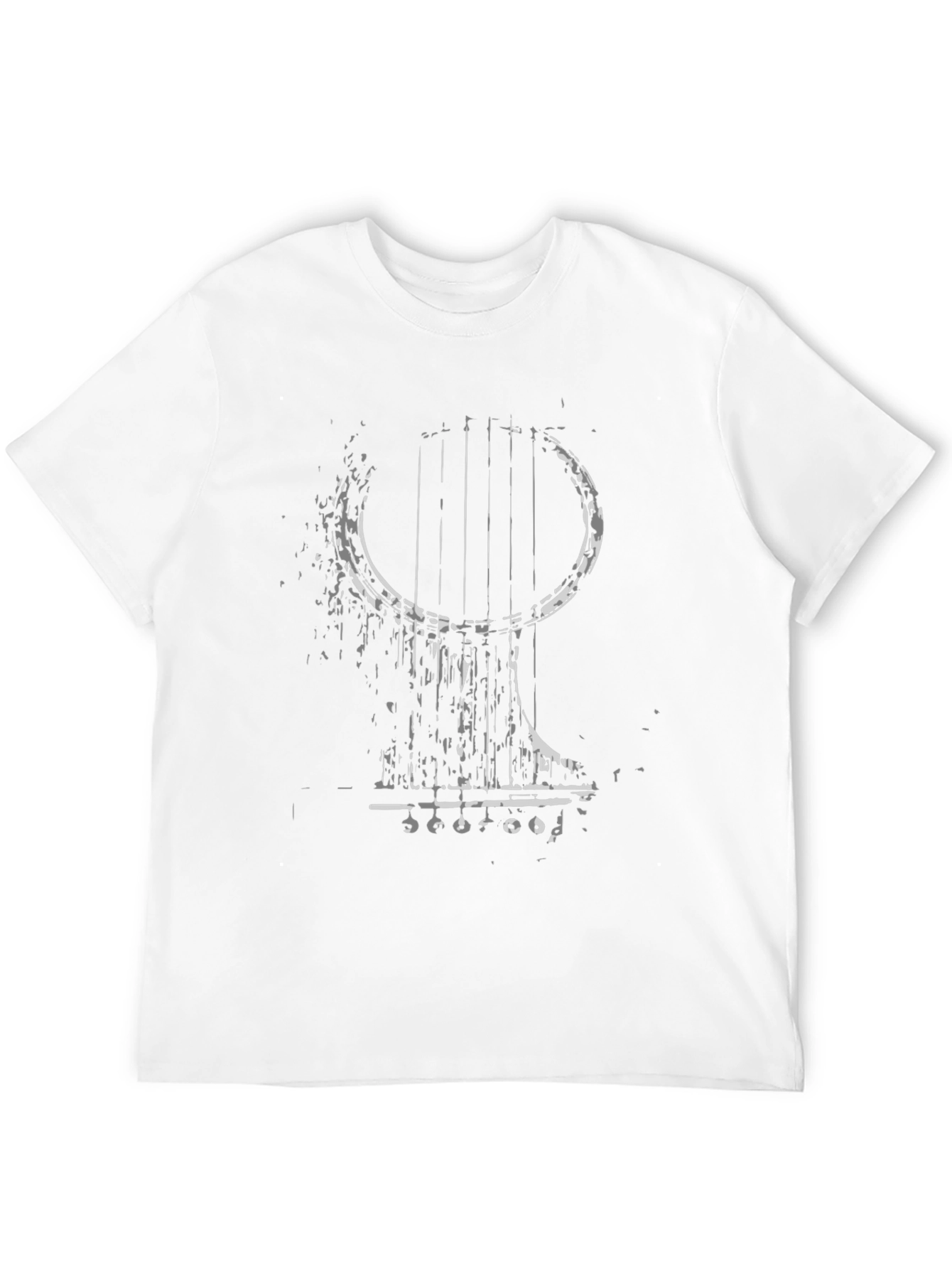Abstract Guitar Graphic Tee - Black
