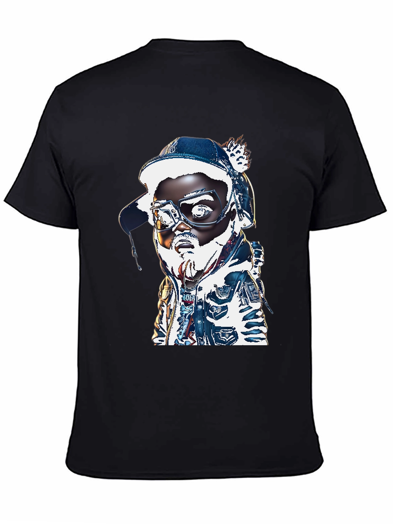 Cartoon Character T-Shirt - Black
