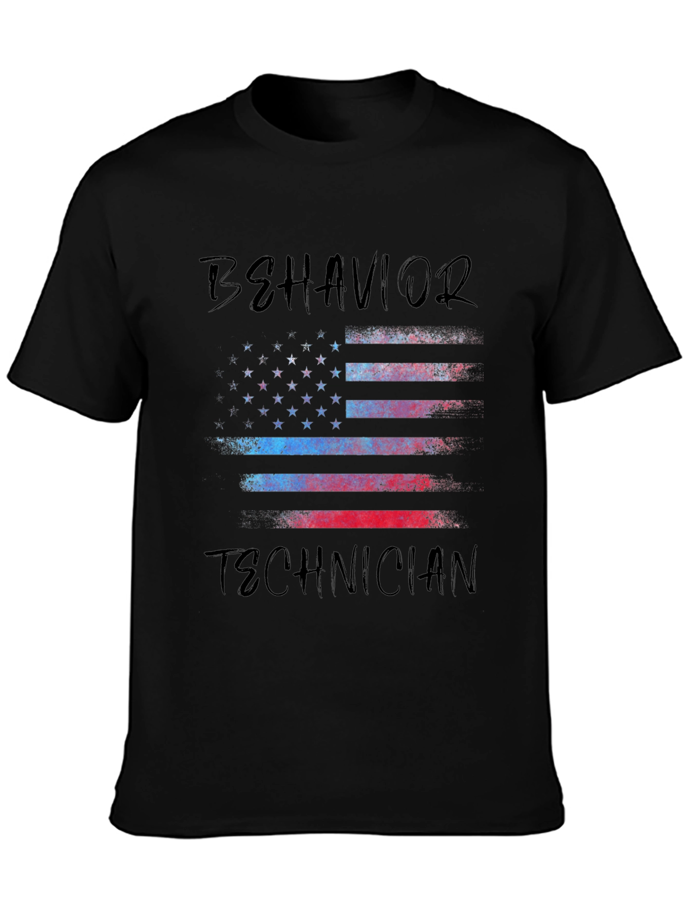 Behavior Technician American Flag T-Shirt