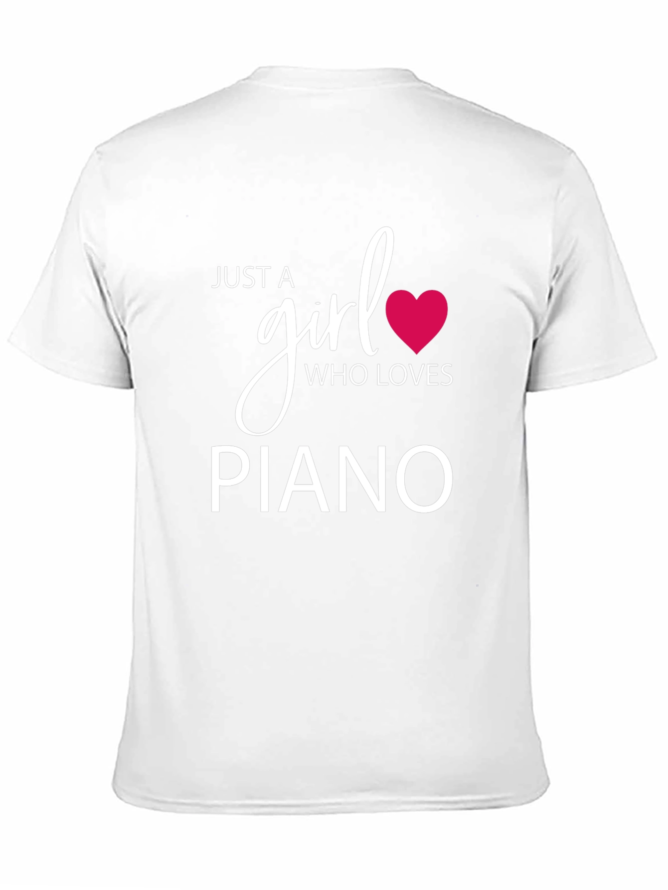 Just a Girl Who Loves Piano Black T-Shirt