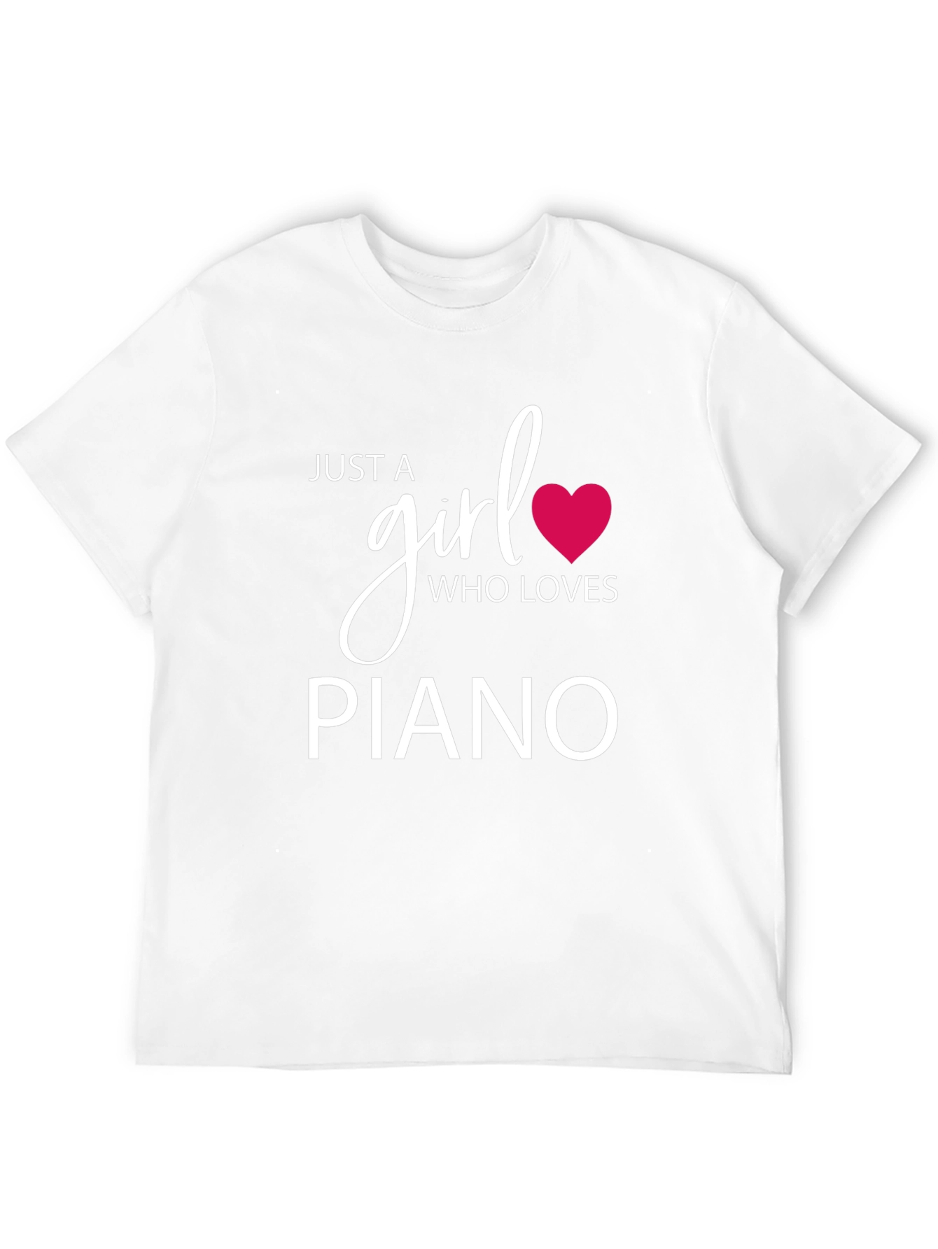 Just a Girl Who Loves Piano Black T-Shirt