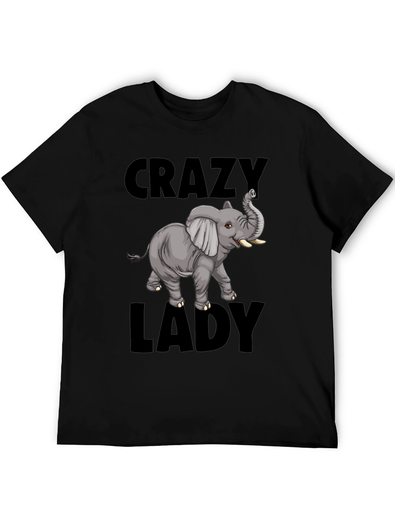 Crazy Elephant Lady T-Shirt - Fun Animal Graphic Tee