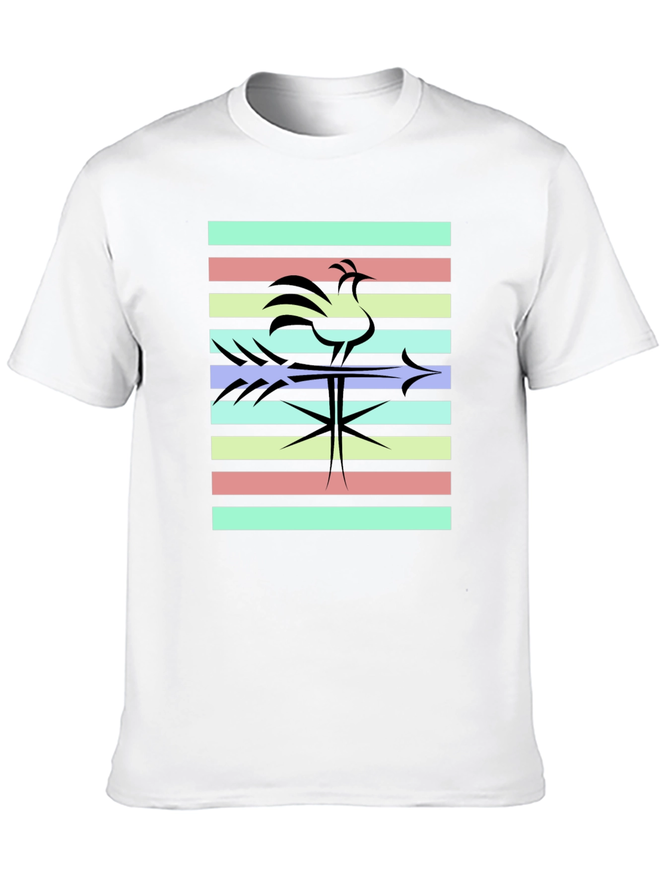 Retro Rooster T-Shirt - Black