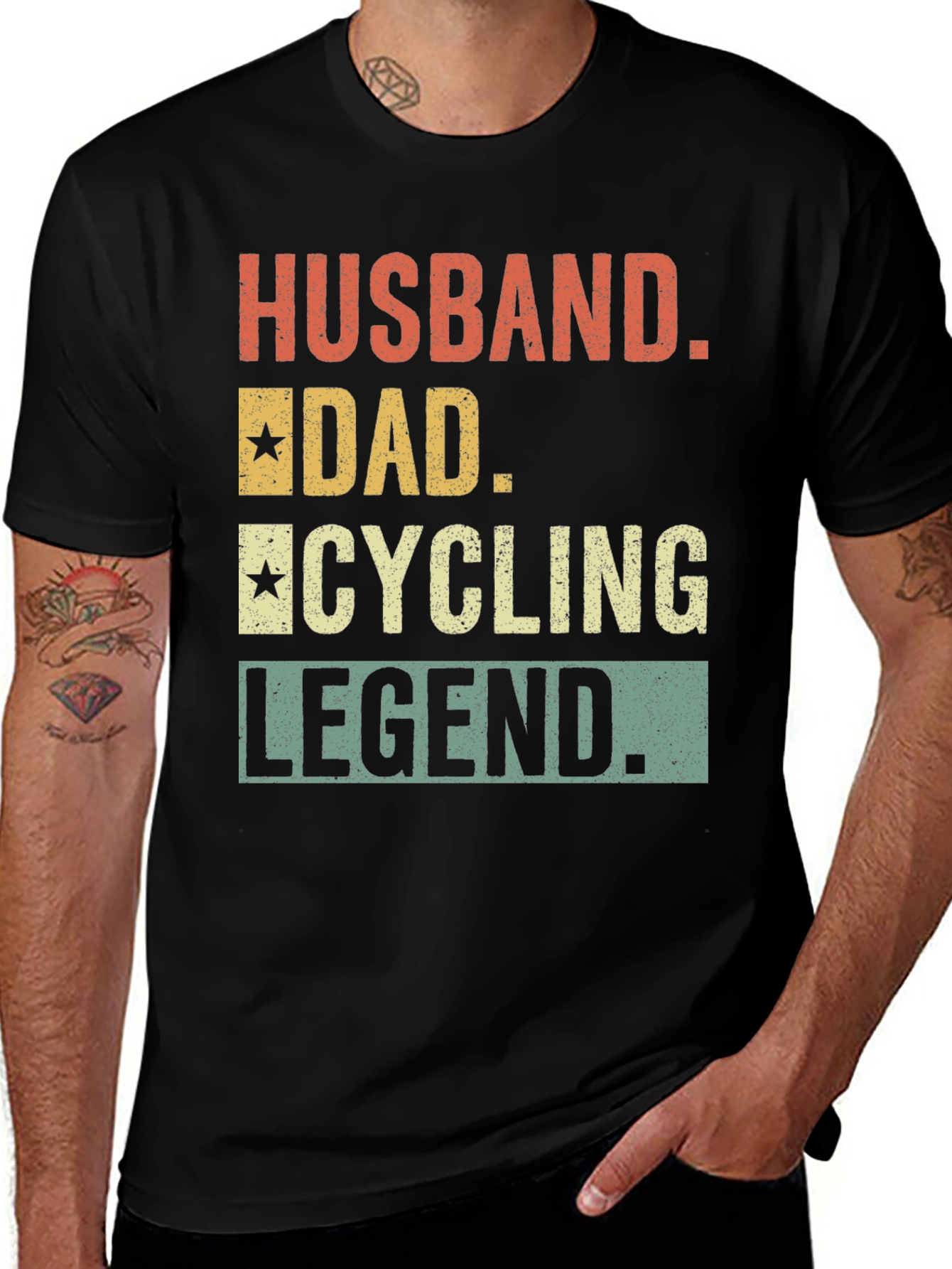 Husband Dad Cycling Legend Graphic Tee