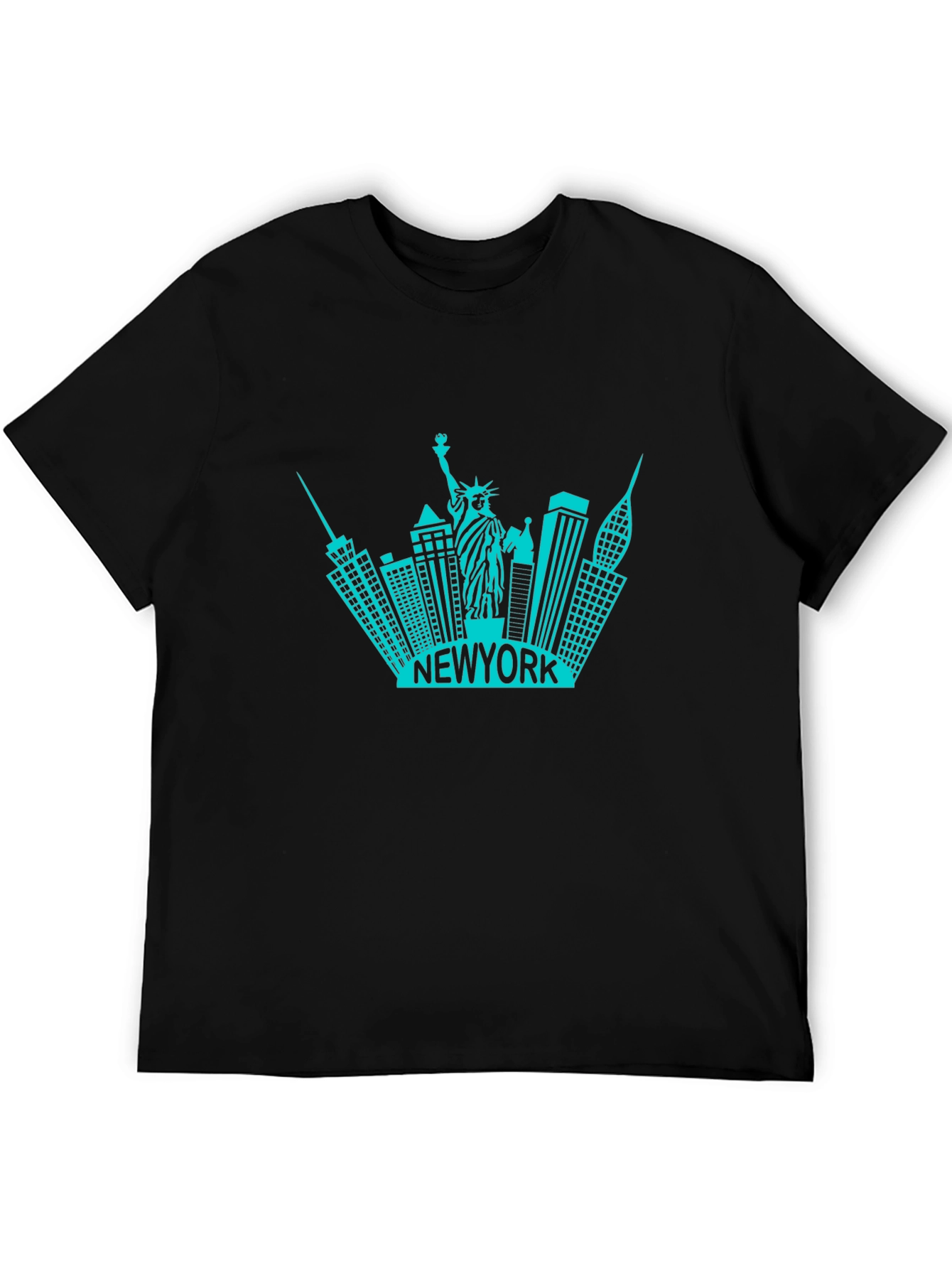 New York Skyline Graphic T-Shirt - Black