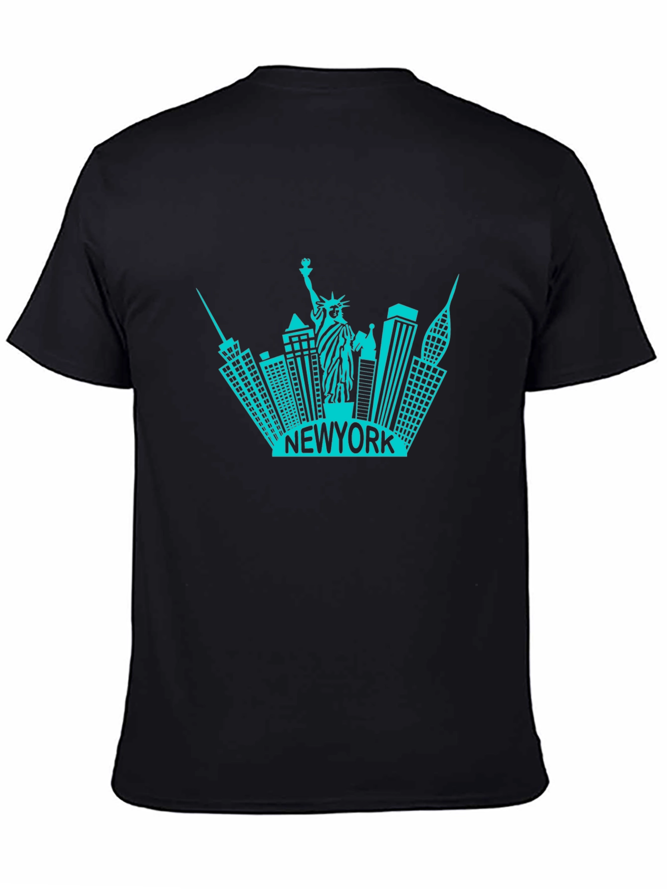 New York Skyline Graphic T-Shirt - Black