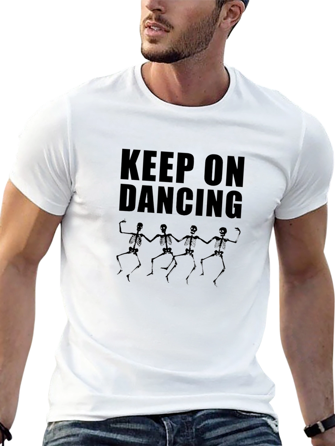 Keep On Dancing Skeleton Graphic Tee