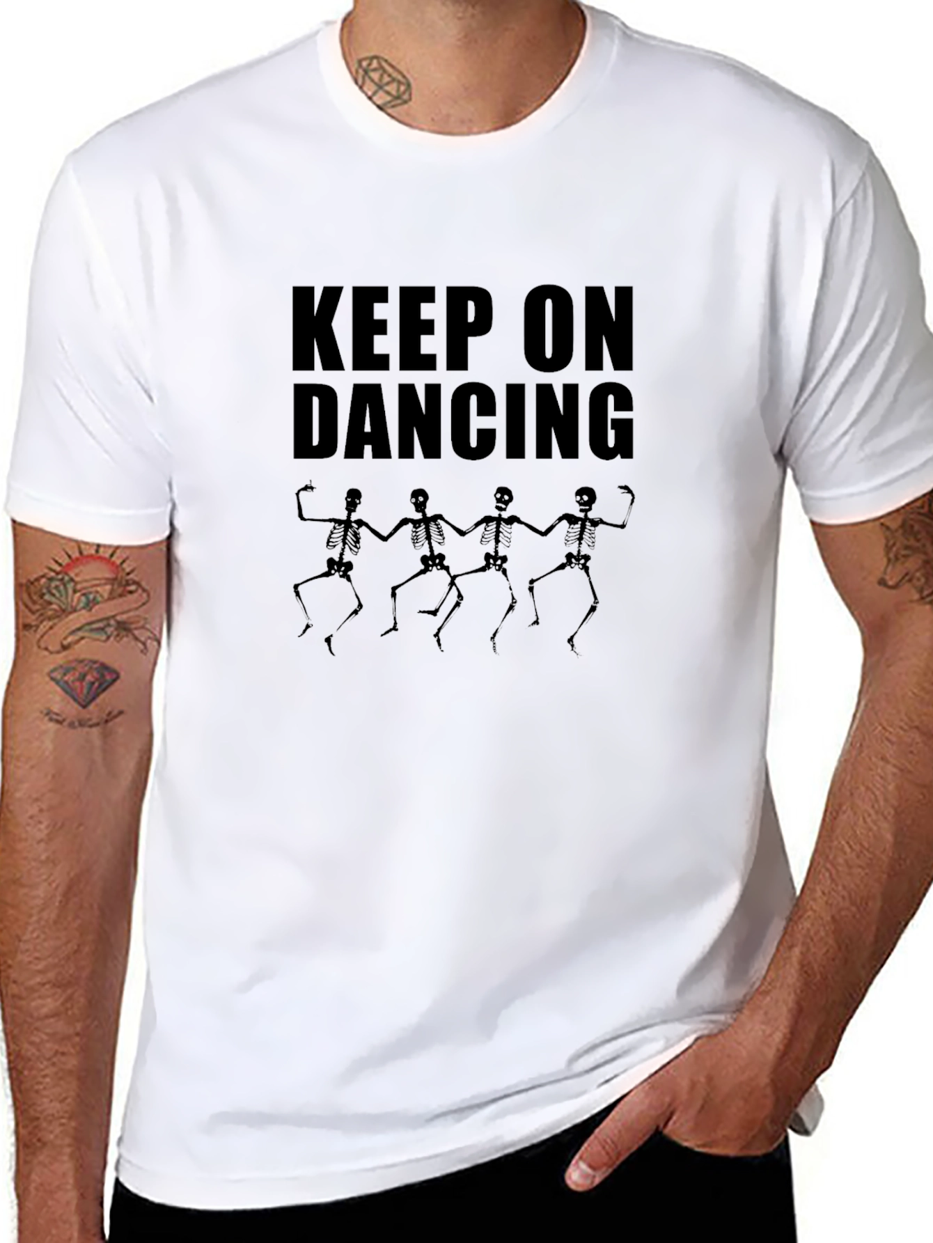 Keep On Dancing Skeleton Graphic Tee