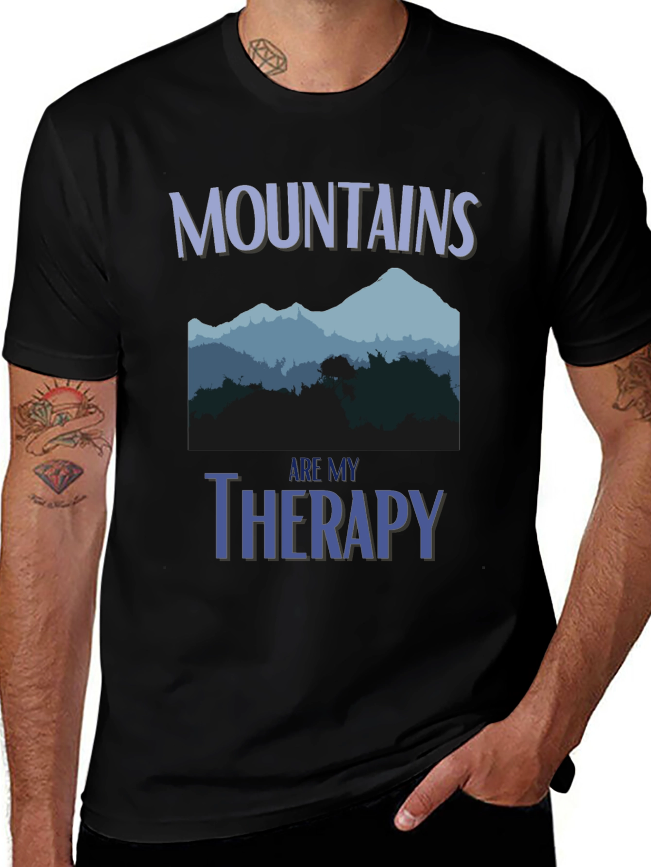 Mountains Are My Therapy Graphic Tee