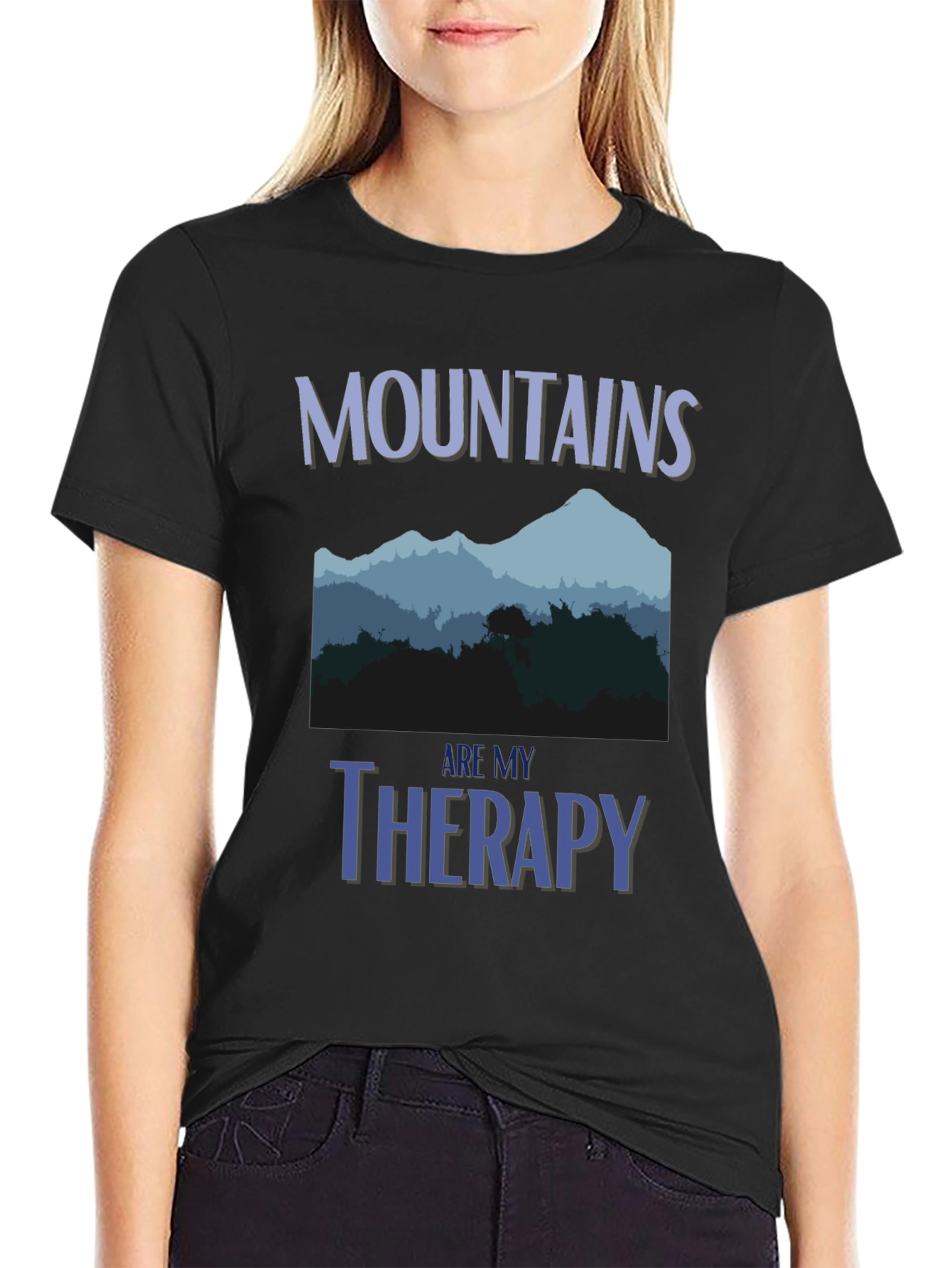 Mountains Are My Therapy Graphic Tee