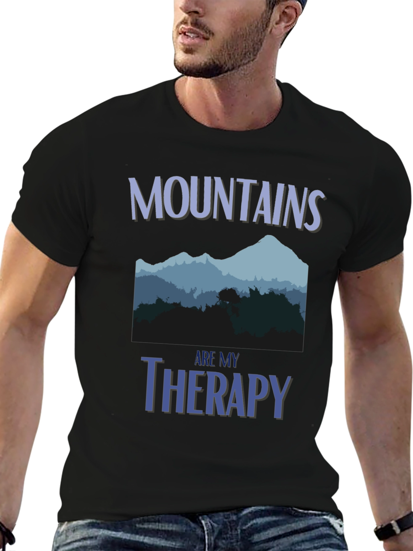 Mountains Are My Therapy Graphic Tee