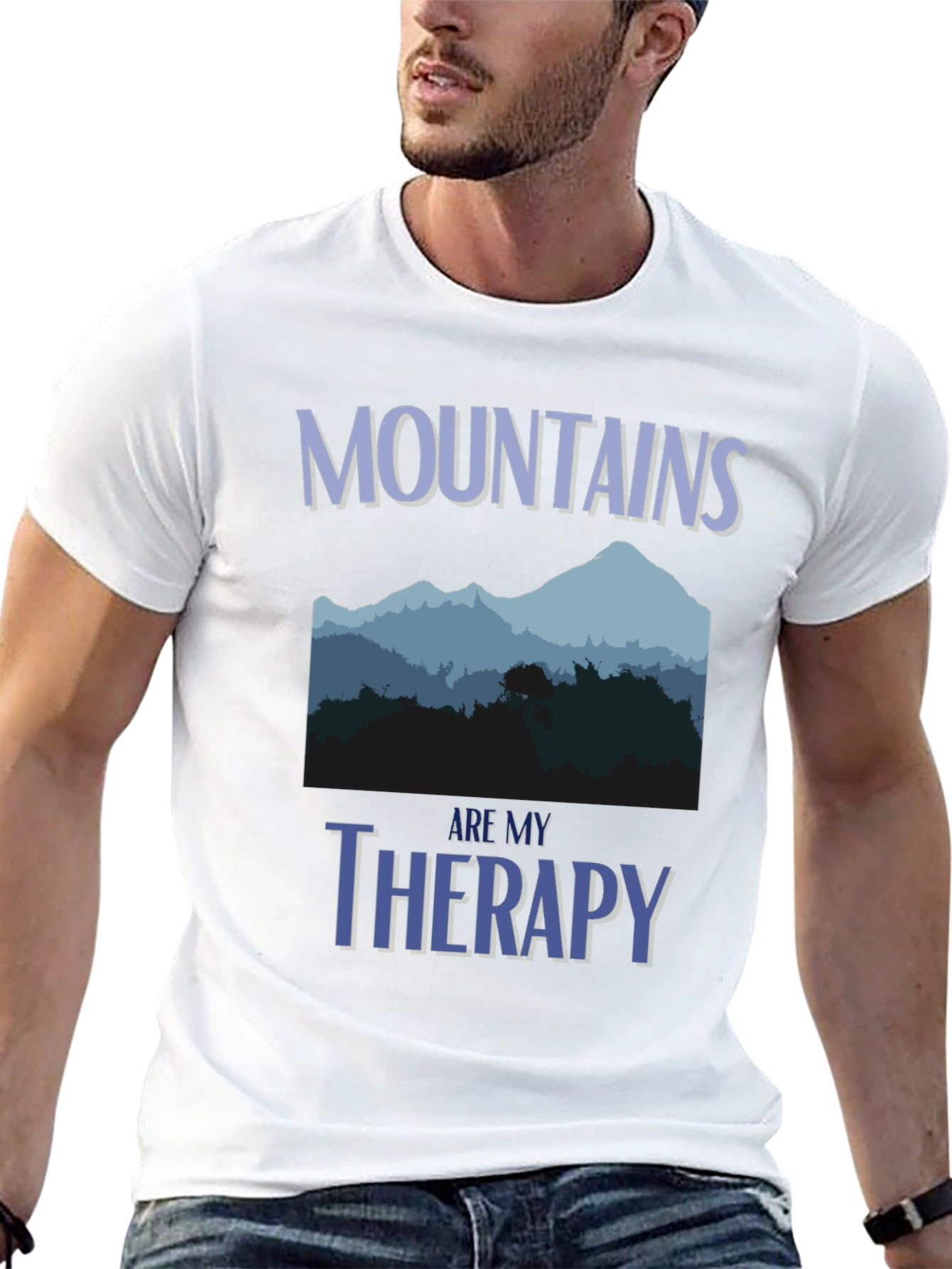 Mountains Are My Therapy Graphic Tee