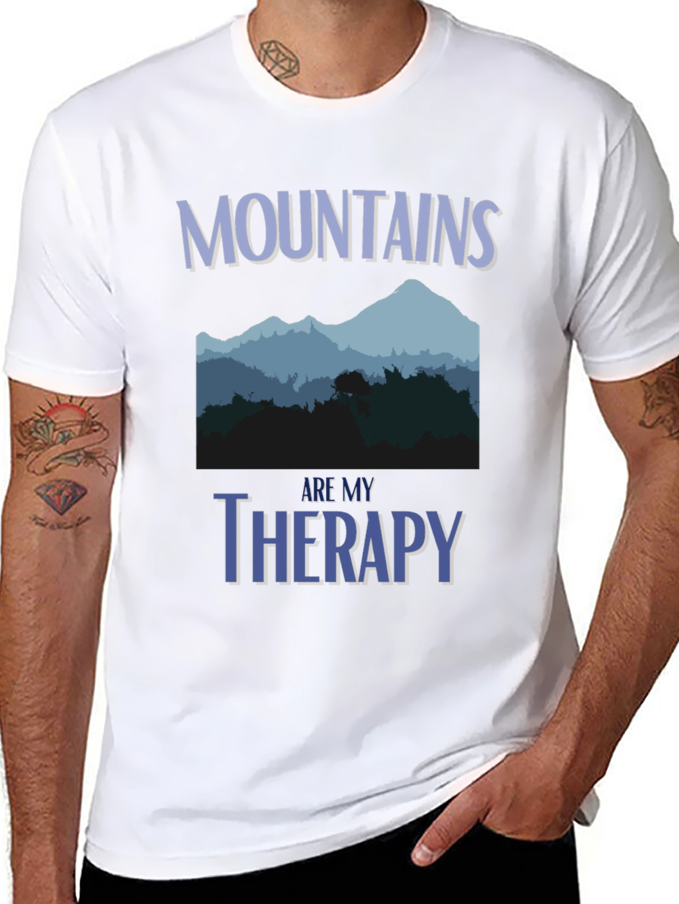 Mountains Are My Therapy Graphic Tee