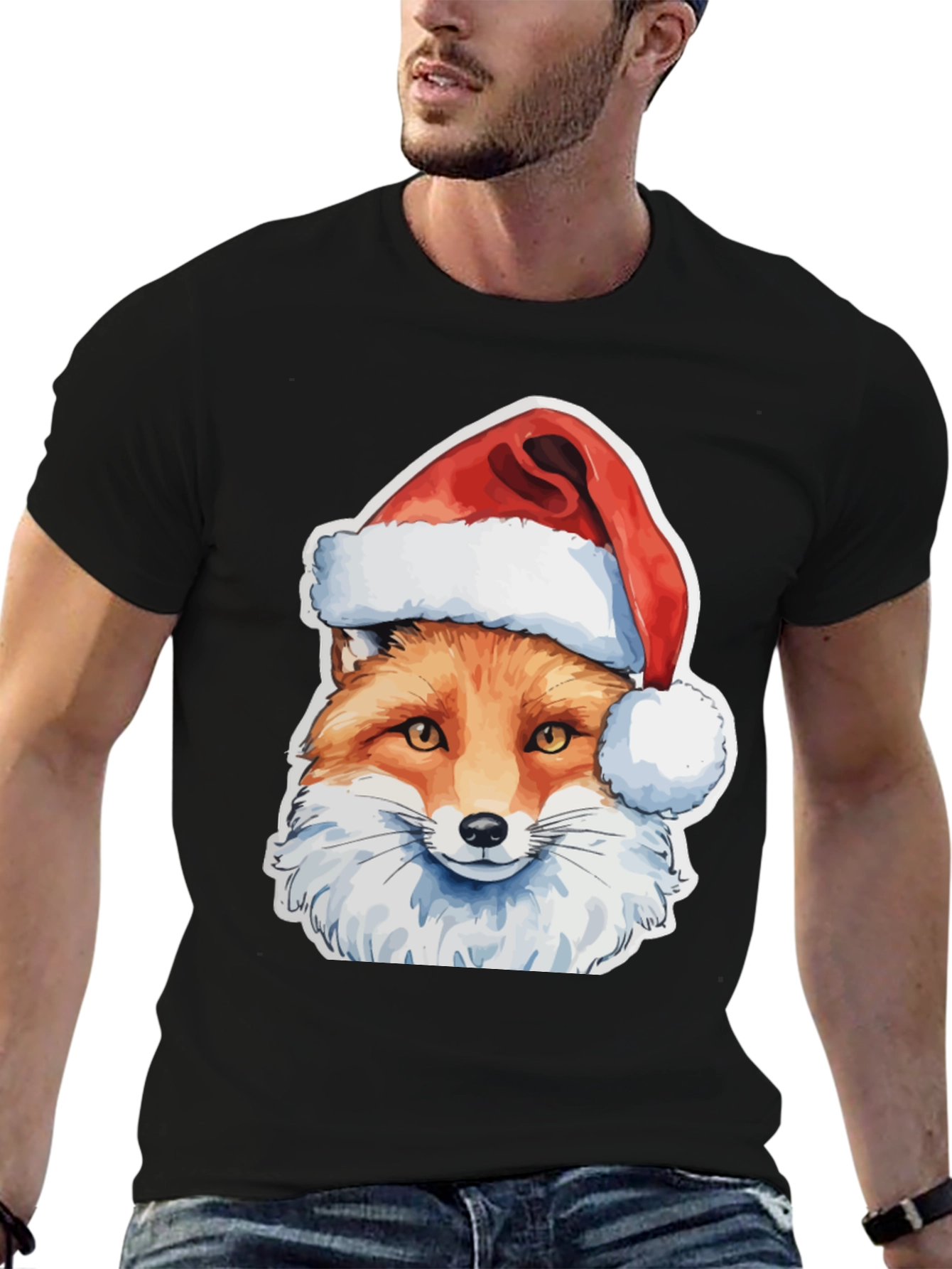 Festive Fox T-Shirt - Holiday Style
