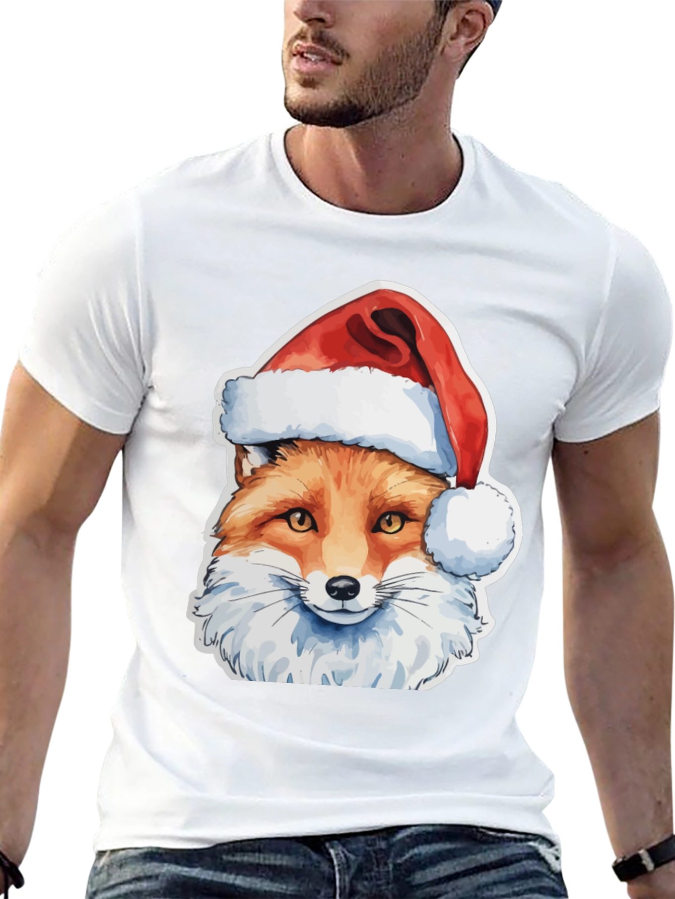 Festive Fox T-Shirt - Holiday Style