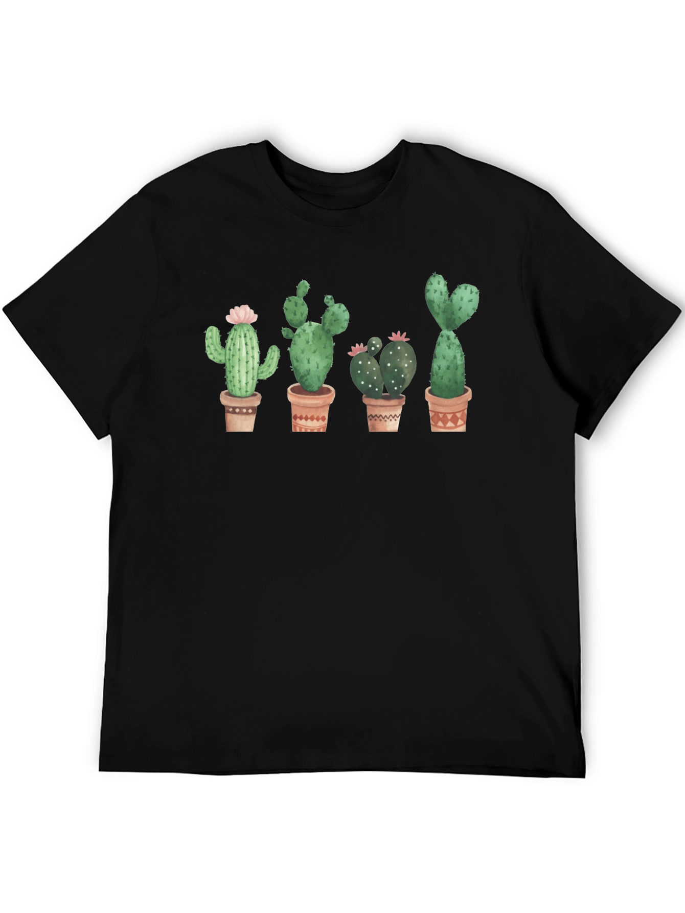Cactus Pot Black T-Shirt