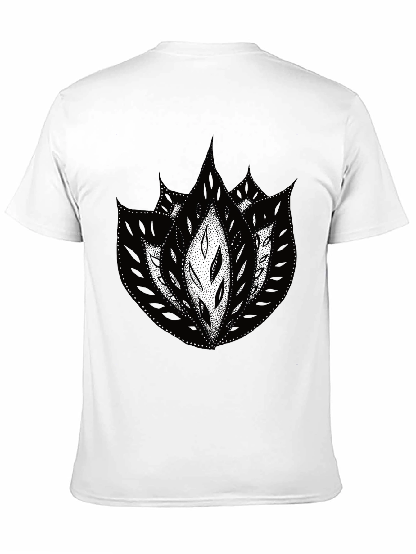Abstract Floral Graphic Black Tee